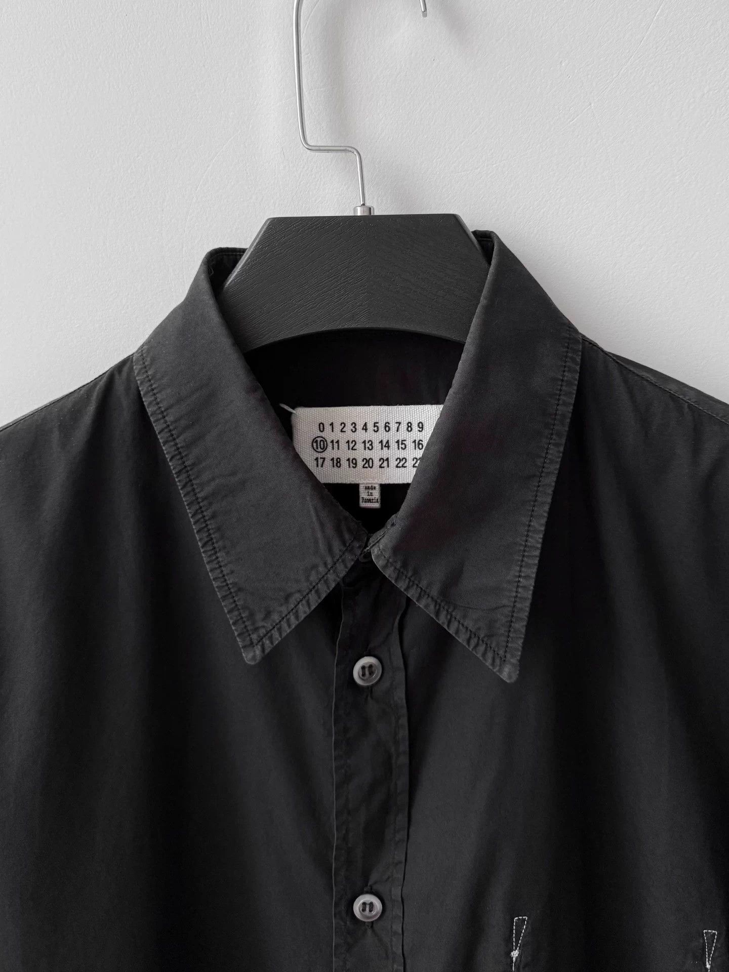 Maison Margiela Maison Margiela S/S21 Topstitch Pocket Shirt Black 40 Size US XXS / EU 40 - 5 Thumbnail