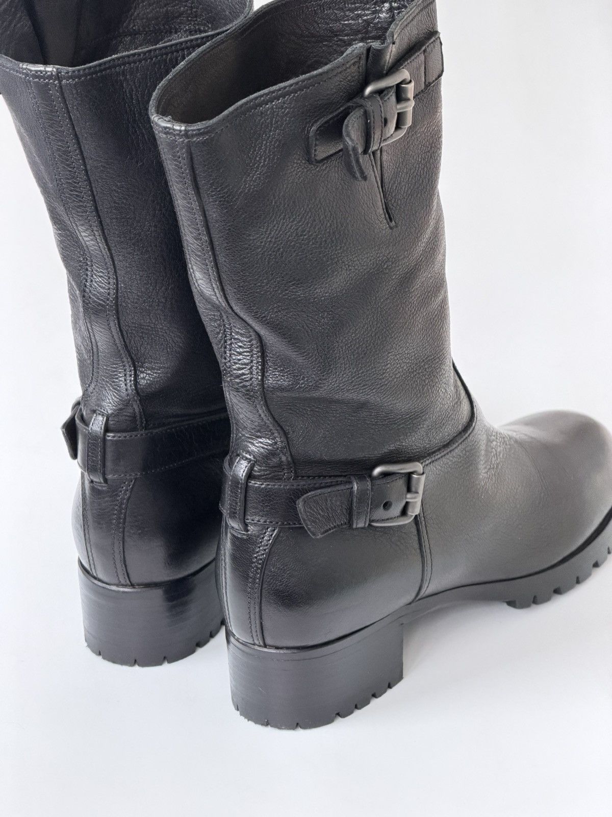 Prada PRADA FW 2014 Biker Buckle Leather Boots miu miu runway logo Size US 9 / IT 39 - 13 Thumbnail