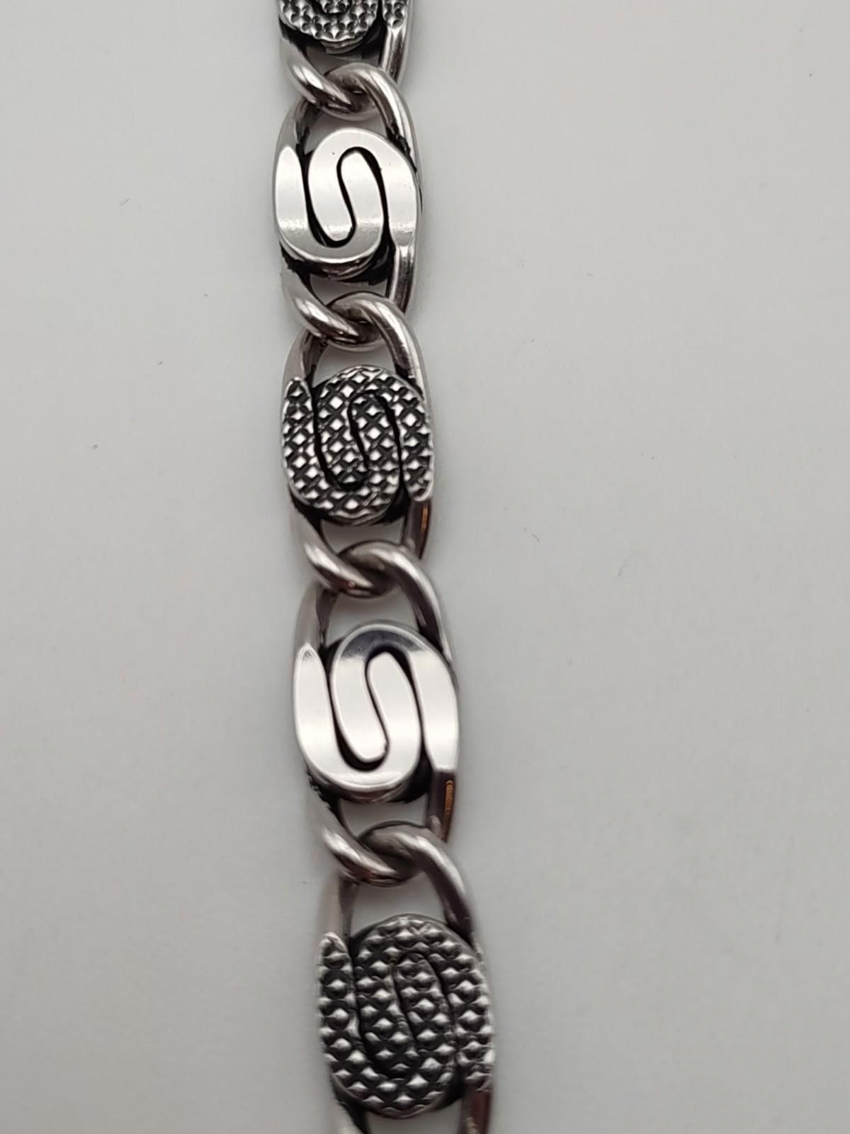 The Unbranded Brand Sterling Silver Artisan Link Bracelet 7” Unisex 17.3g Size ONE SIZE - 2 Thumbnail