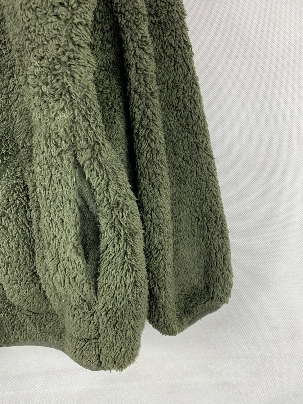 GU Steals! GU Uniqlo Green Army Fleece Jacket Snap Button Size XS / US 0-2 / IT 36-38 - 5 Thumbnail