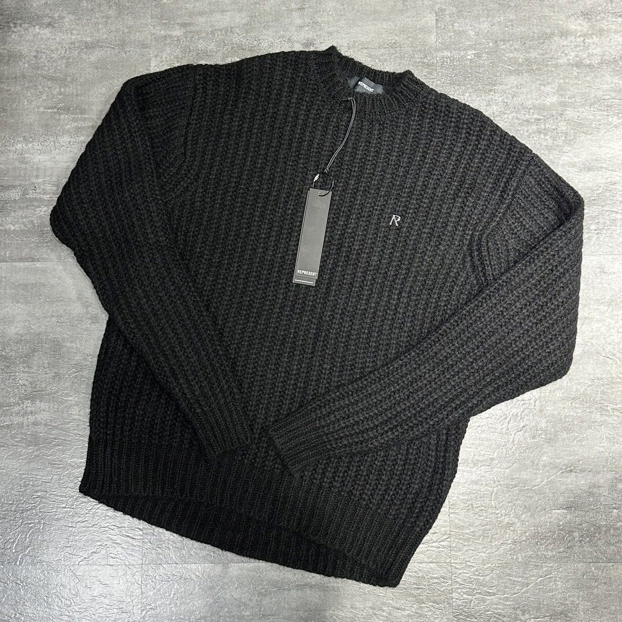 Represent Clo. Represent Heavy Rib Sweater - Black Size US L / EU 52-54 / 3 - 1 Thumbnail