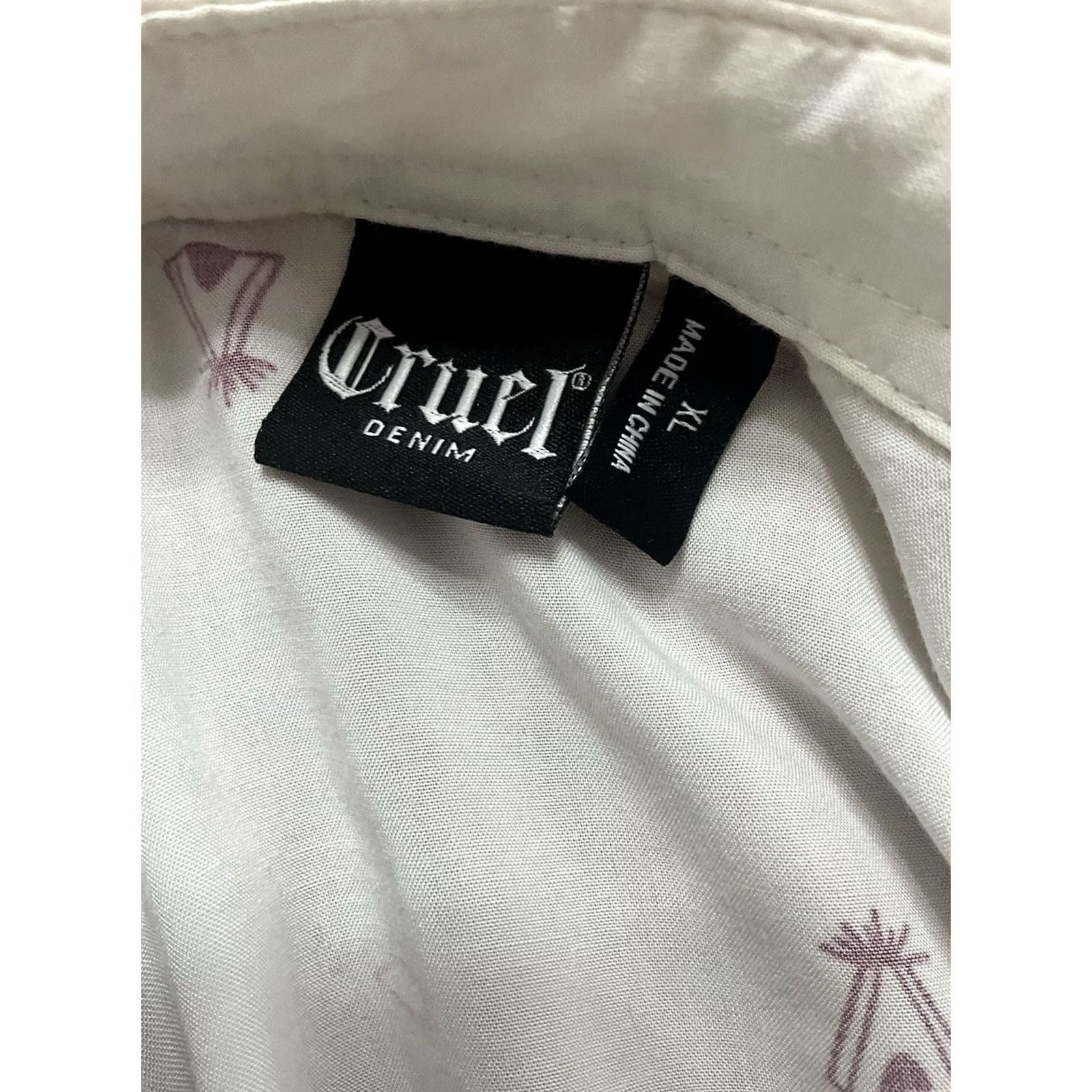 Vintage Cruel Girl Denim Western Shirt XL Pink Two-Pocket Cotton Rayon Snap Button-Up Long Sleeve Collared Womens Size XL / US 12-14 / IT 48-50 - 5 Thumbnail