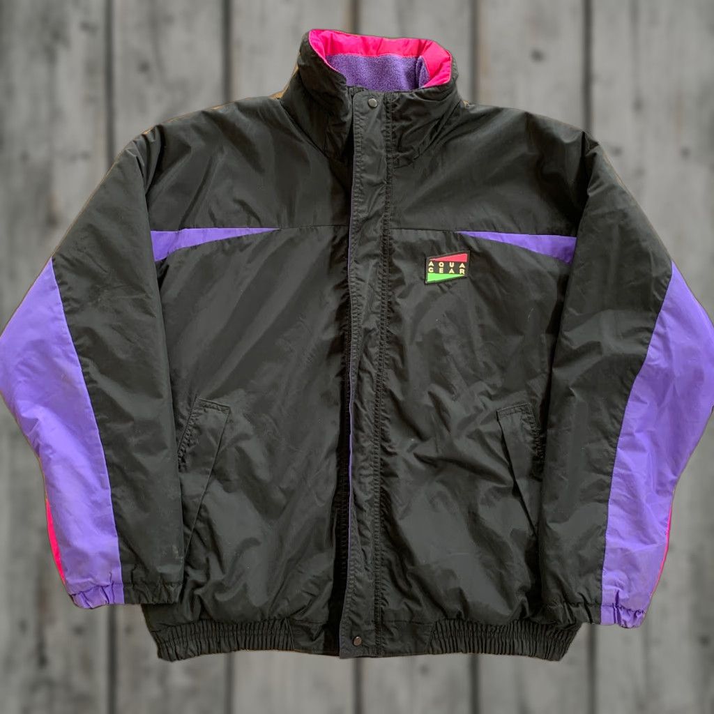 Nike VINTAGE Nike Aqua Gear Puffer Jacket Mens Large VTG RARE Swoosh Pink Purple Size US L / EU 52-54 / 3 - 1 Thumbnail
