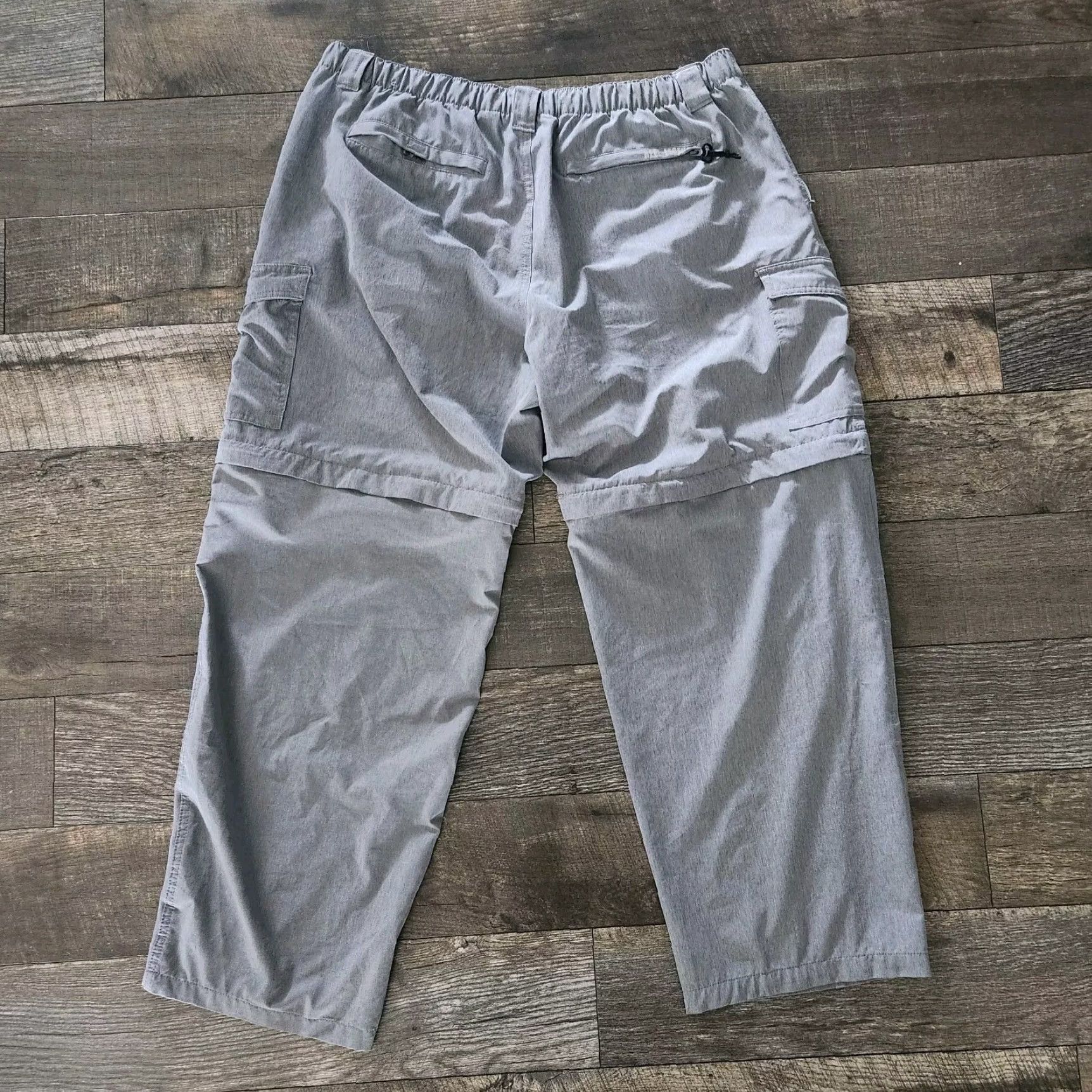 Vintage Reel Legends Mens Convertible Cargo Pants Shorts Size XXL X 30 Fishing Camping Gray Khakis Nylon Activewear Mens Boat Fish 90s Size US 39 - 4 Thumbnail