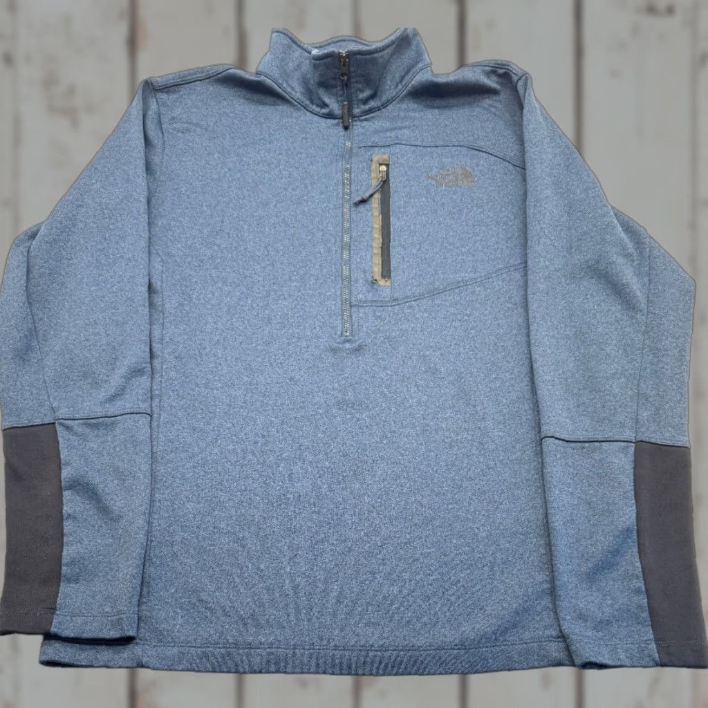 The North Face The North Face Long Sleeve 1/4 Zip Sweater Blue Mens Large Logo 2515 Size US L / EU 52-54 / 3 - 1 Thumbnail