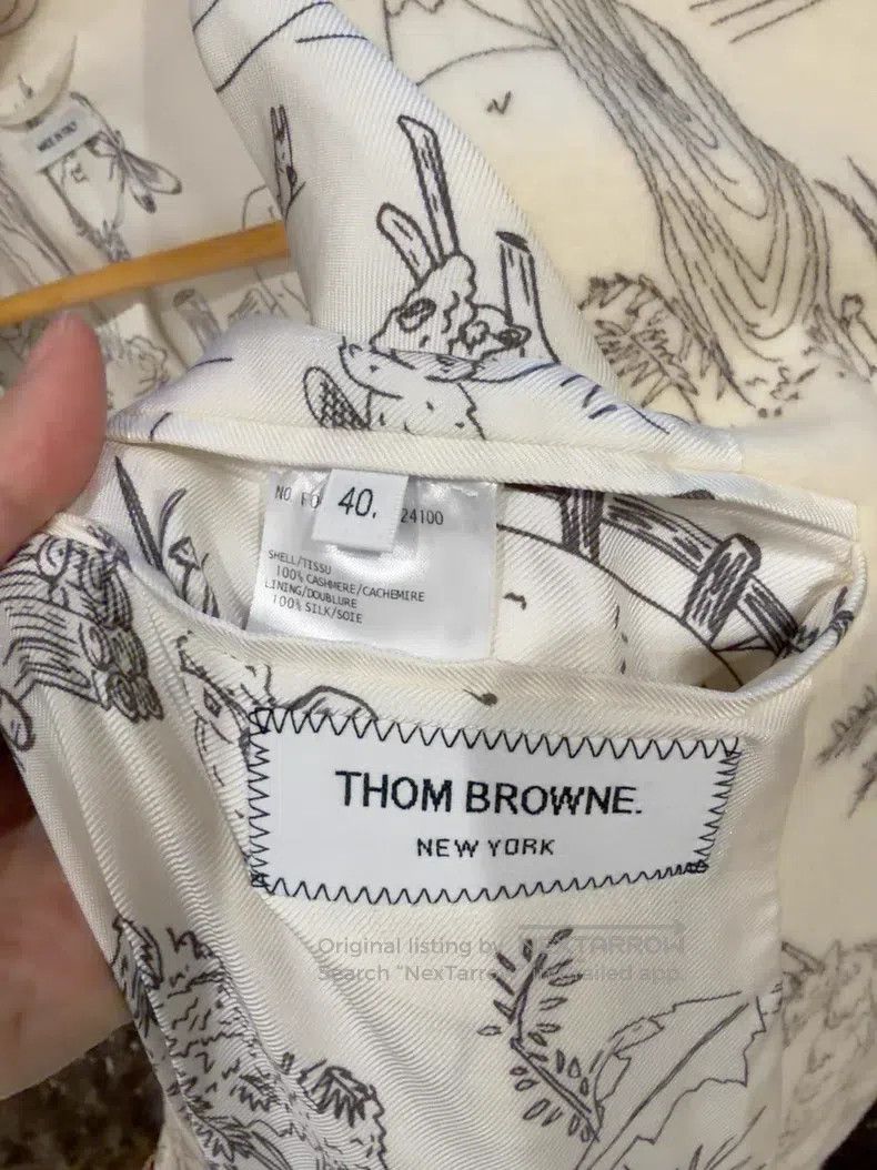 Thom Browne Thom Browne Women's Autumn and Winter Printed Cashmere Coa Size S / US 4 / IT 40 - 3 Thumbnail