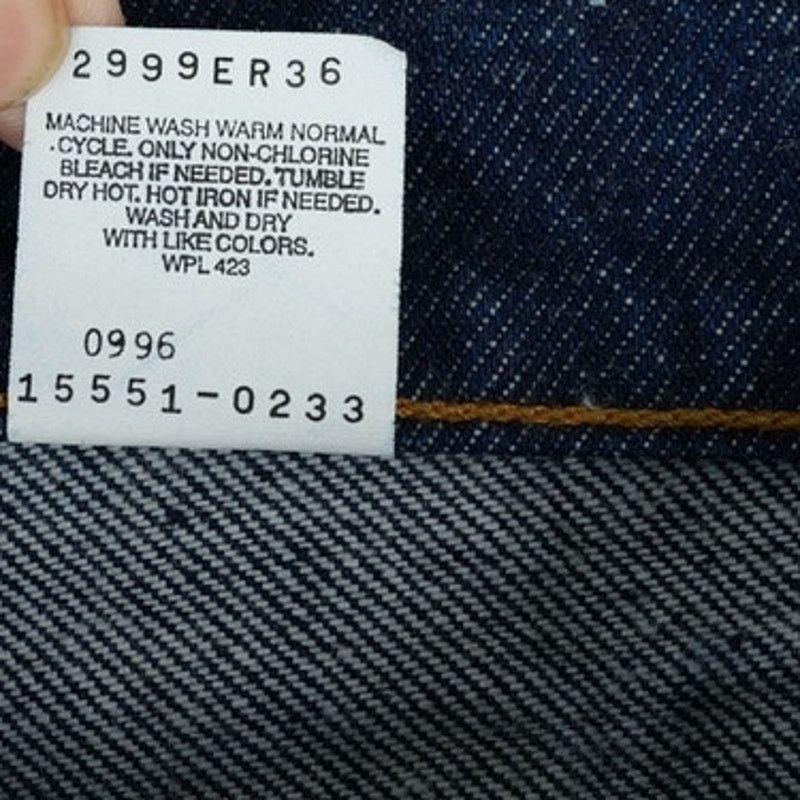 Levi's Vintage 90s Levis 551 Jeans 16 Short Relaxed Fit Tapered Leg Size 38" / US 16 / IT 52 - 11 Thumbnail