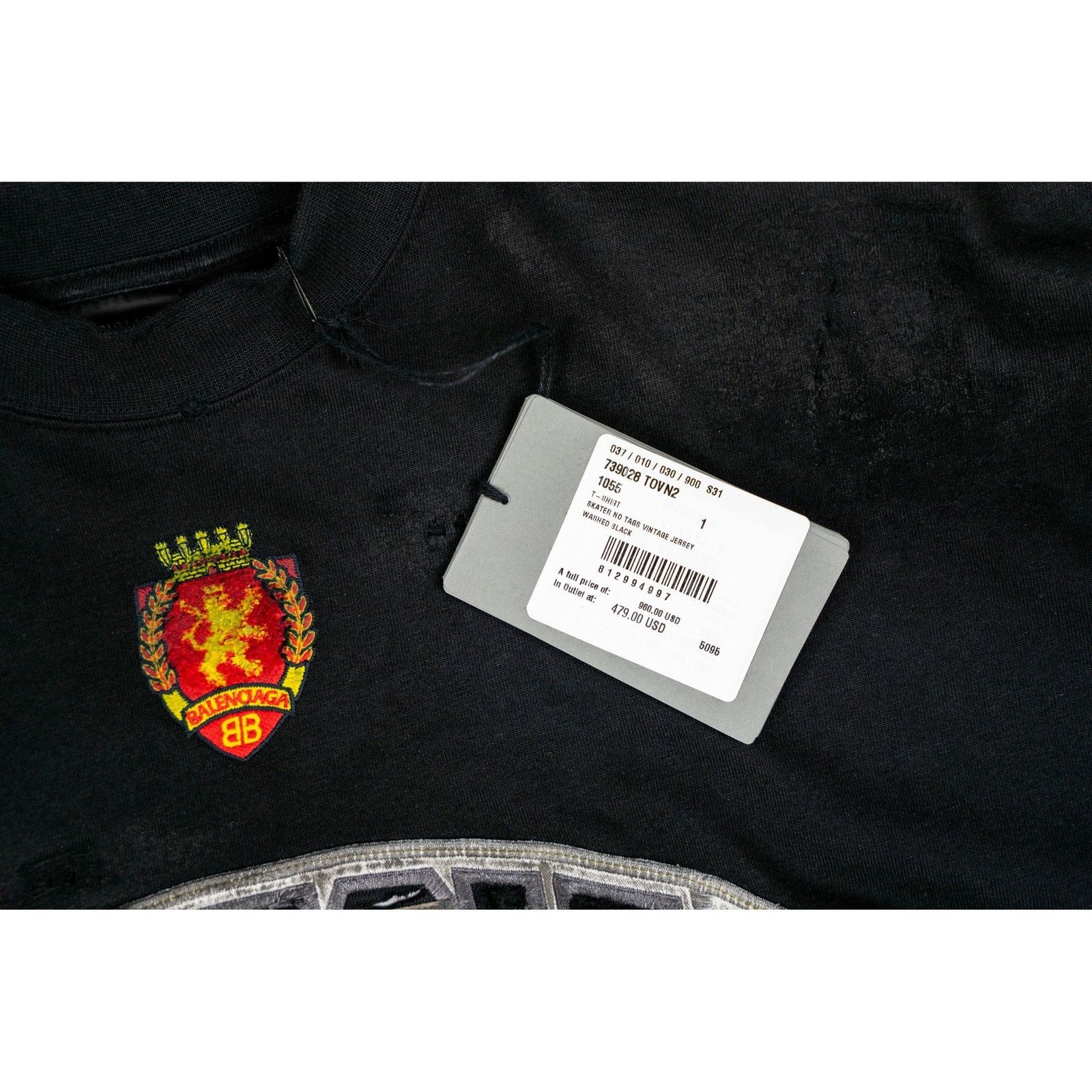 Balenciaga Skater Graffiti T-Shirt 'Black' Size US S / EU 44-46 / 1 - 3 Thumbnail