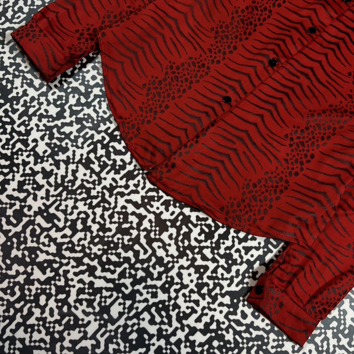 Versace Vintage 90s Versace Luxury Leopard Print Retro Style Shirt Size S / US 4 / IT 40 - 7 Thumbnail