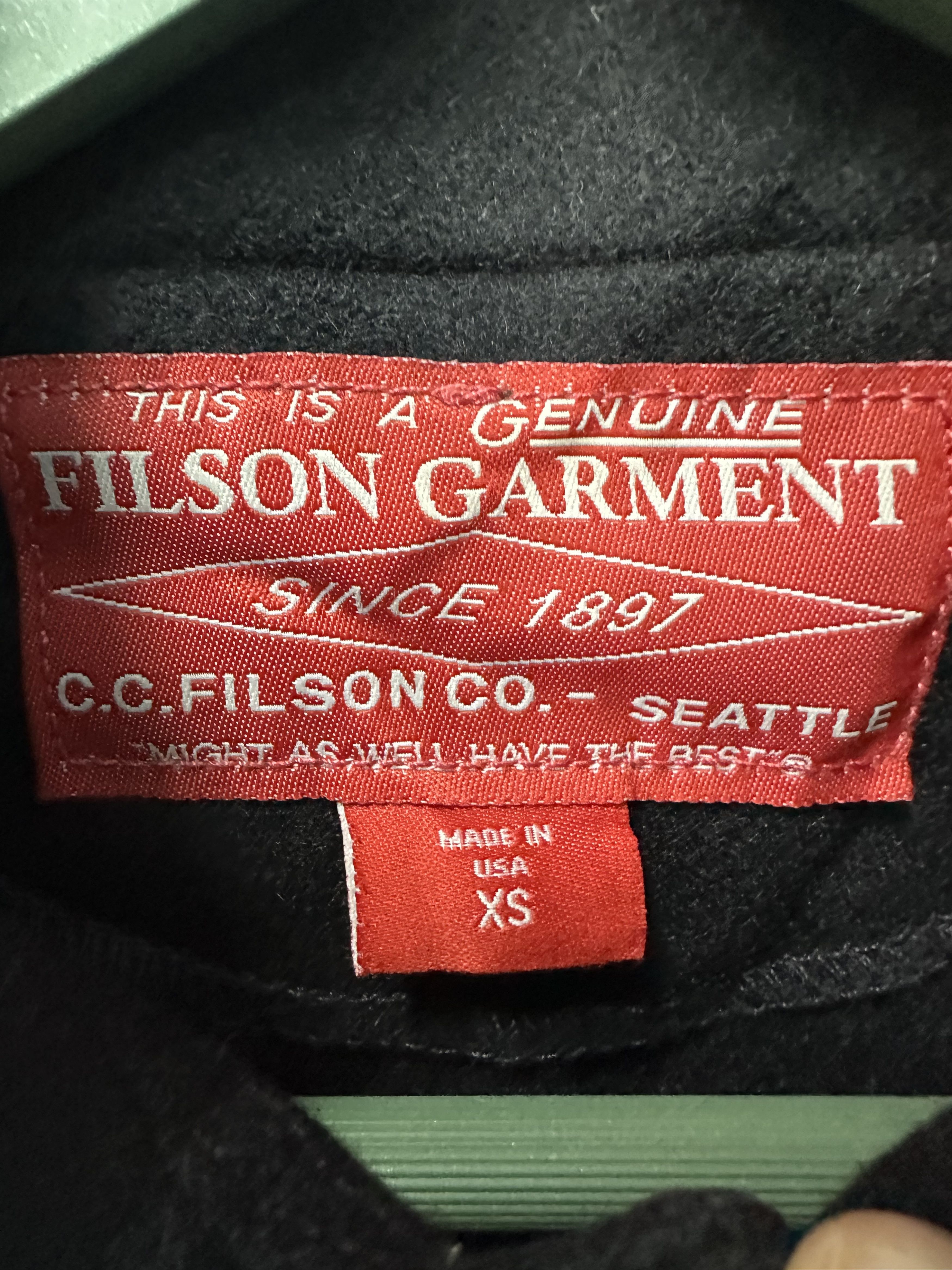 Filson Filson Rail Road Man Black Wool Coat Jacket Z490 Size US XS / EU 42 / 0 - 9 Thumbnail