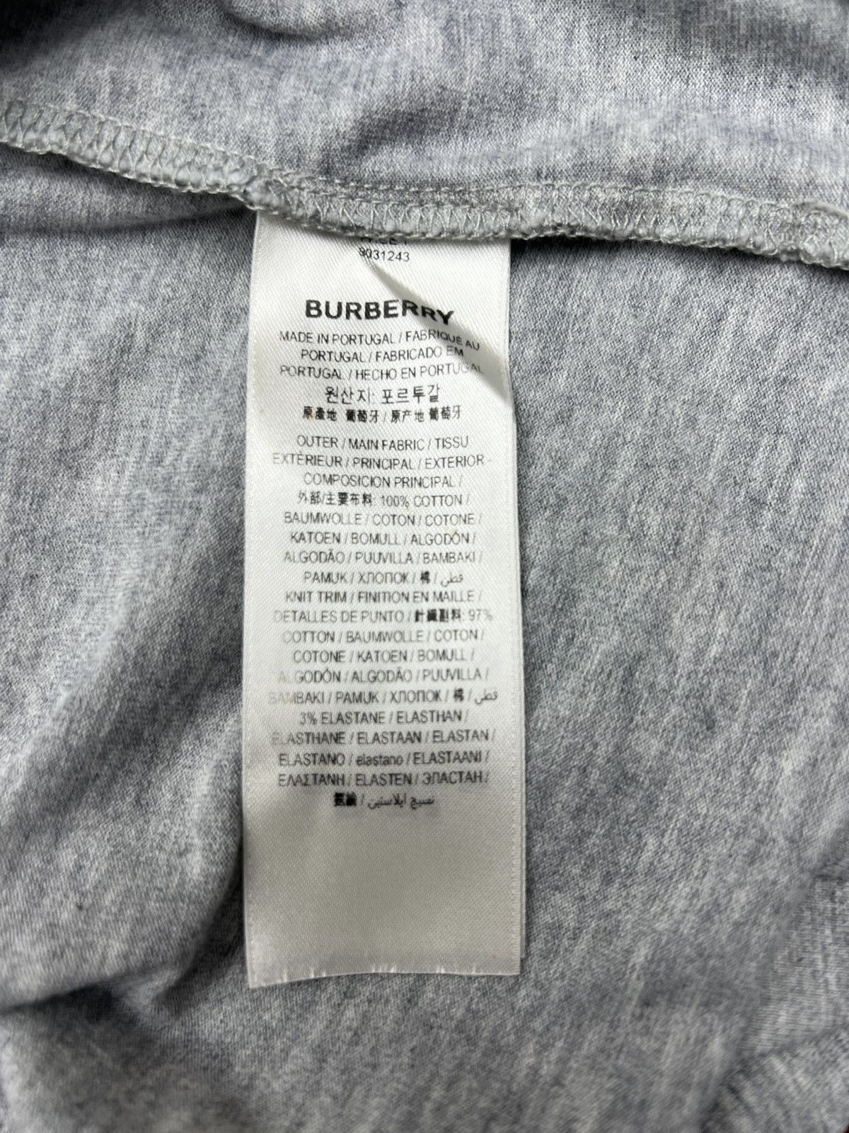 Burberry Burberry Grey BT Tee Size US L / EU 52-54 / 3 - 8 Thumbnail