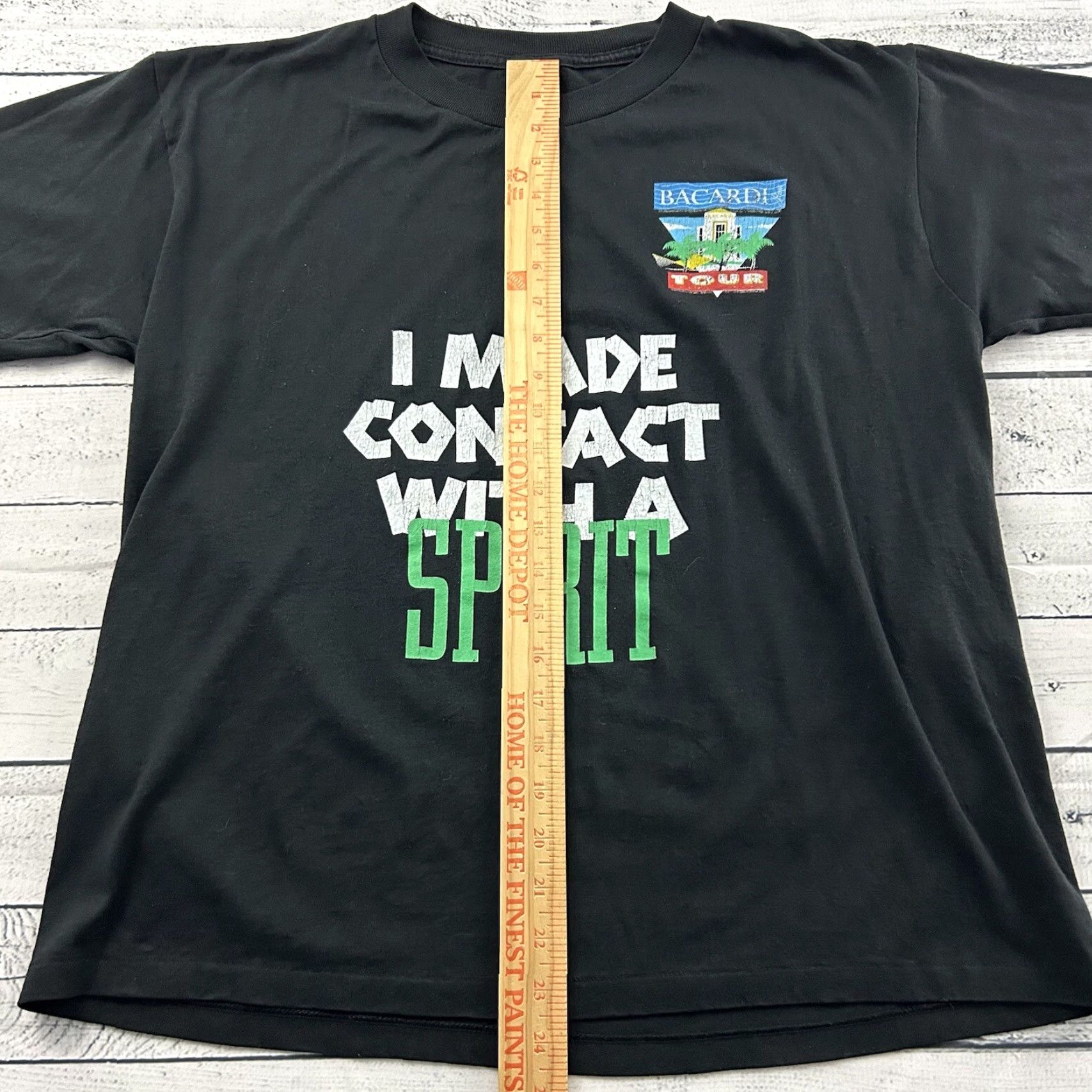 ESPIRIT VTG America Project Bacardi Contact With A Spirit T Shirt Men's L Black Size US L / EU 52-54 / 3 - 5 Thumbnail