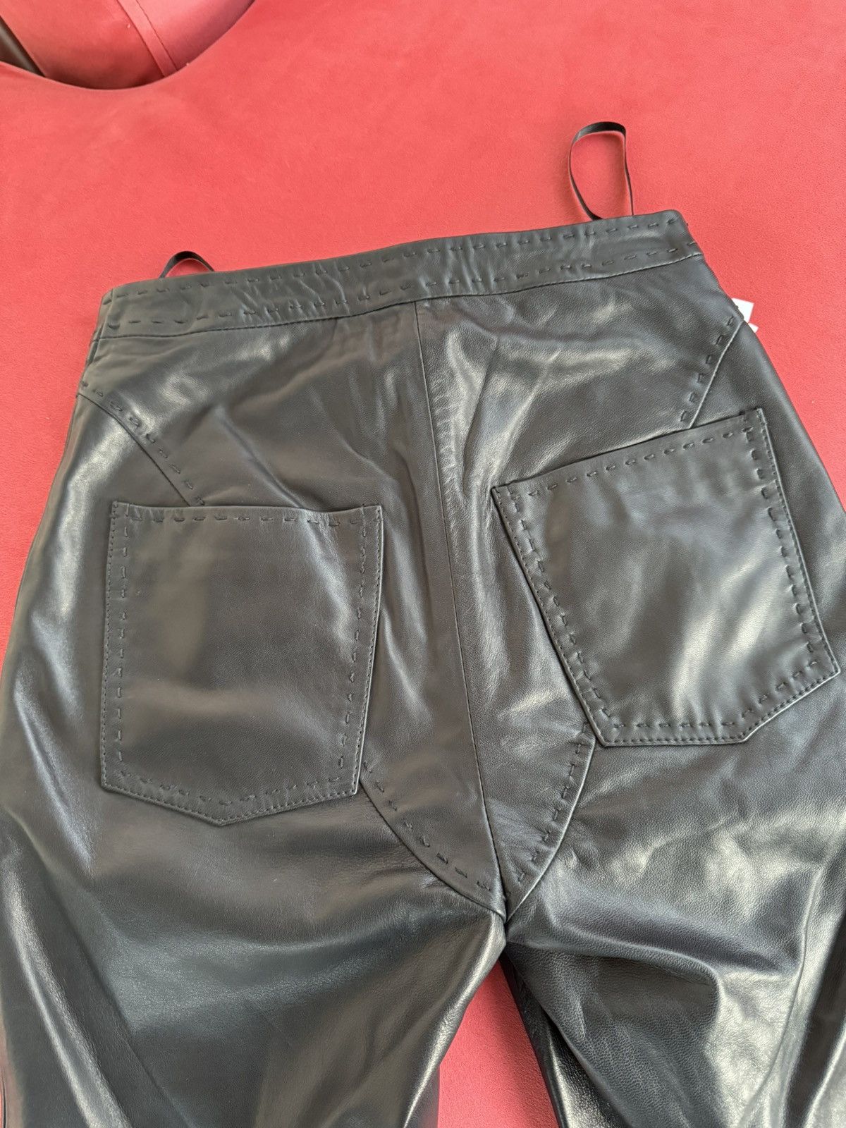 Ambush Design New Ambush flared leather trousers, size XS, 38 IT Size 26" / US 2 / IT 38 - 12 Thumbnail