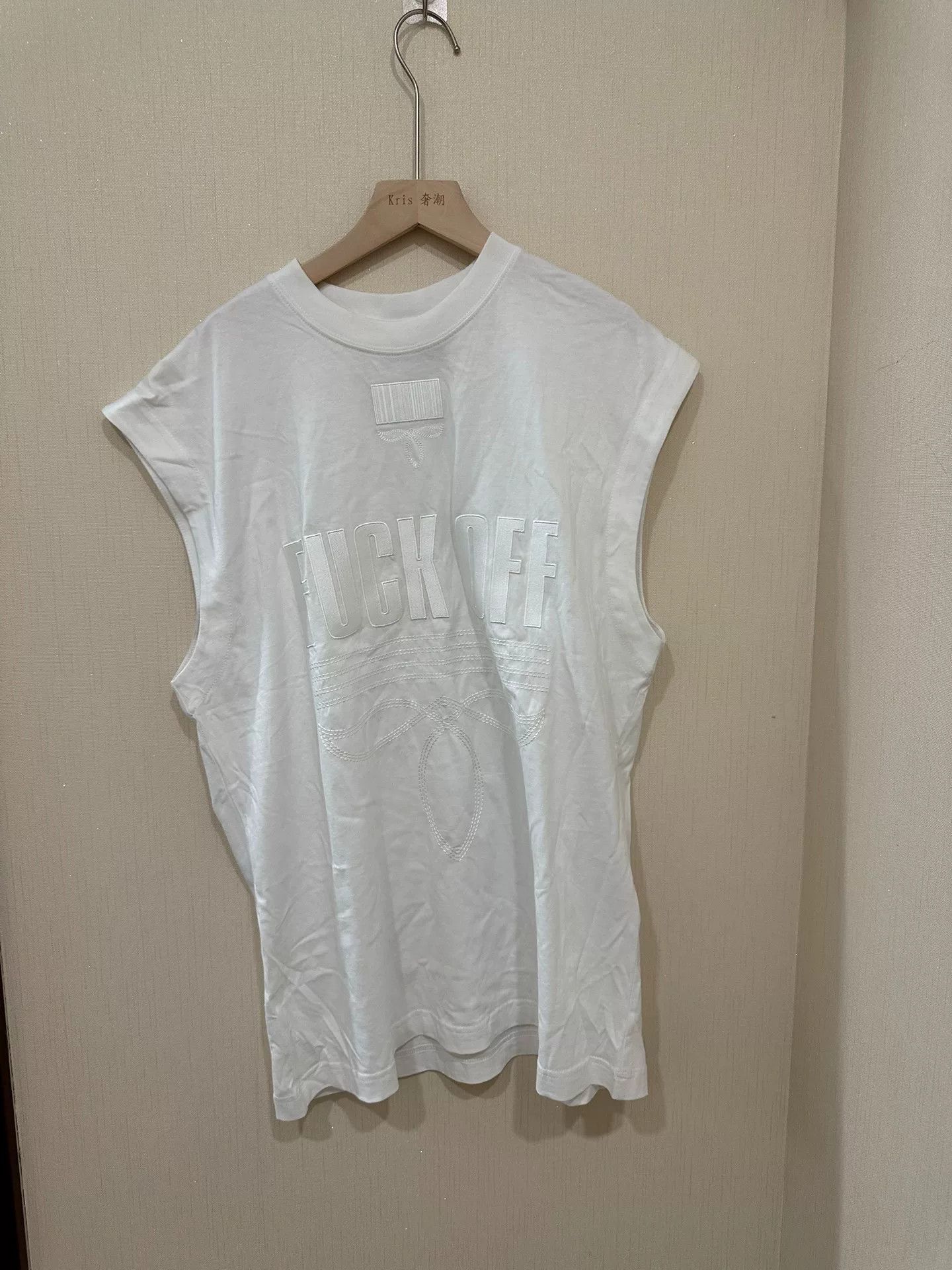 Vetements vetements f**k off sleeveless top in white Size US XS / EU 42 / 0 - 1 Thumbnail
