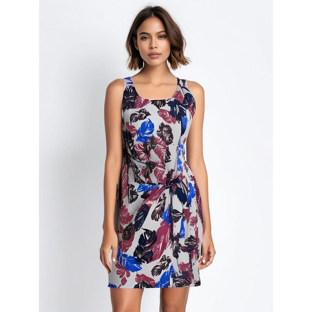Banana Republic Banana Republic Women's Floral Sleeveless Dress Gray Size 6 Size M / US 6-8 / IT 42-44 - 1 Thumbnail