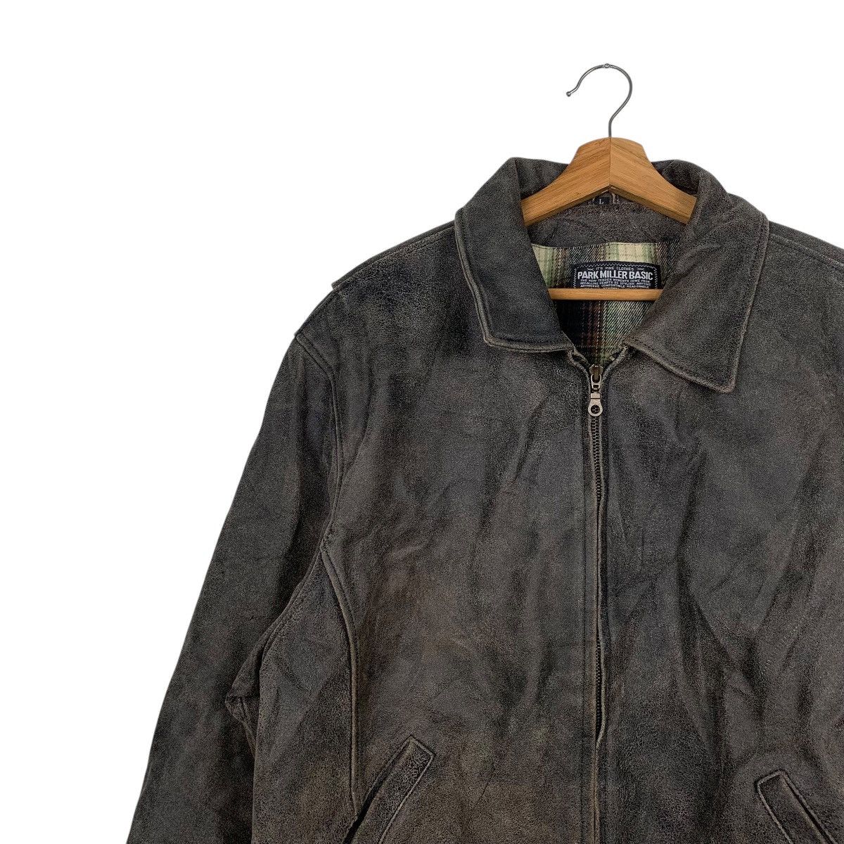 Japanese Brand Japanese Brand Park Miller Basic Leather Jacket Size US L / EU 52-54 / 3 - 6 Thumbnail