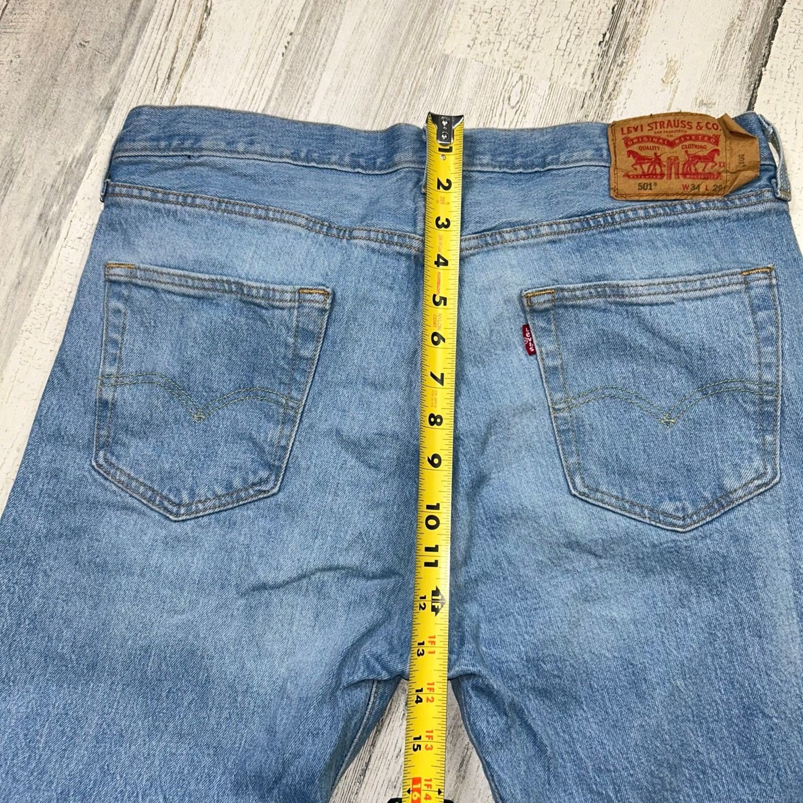 Levi's Vintage Levi’s 501 Button Fly Denim Blue Jeans Size US 36 / EU 52 - 10 Thumbnail