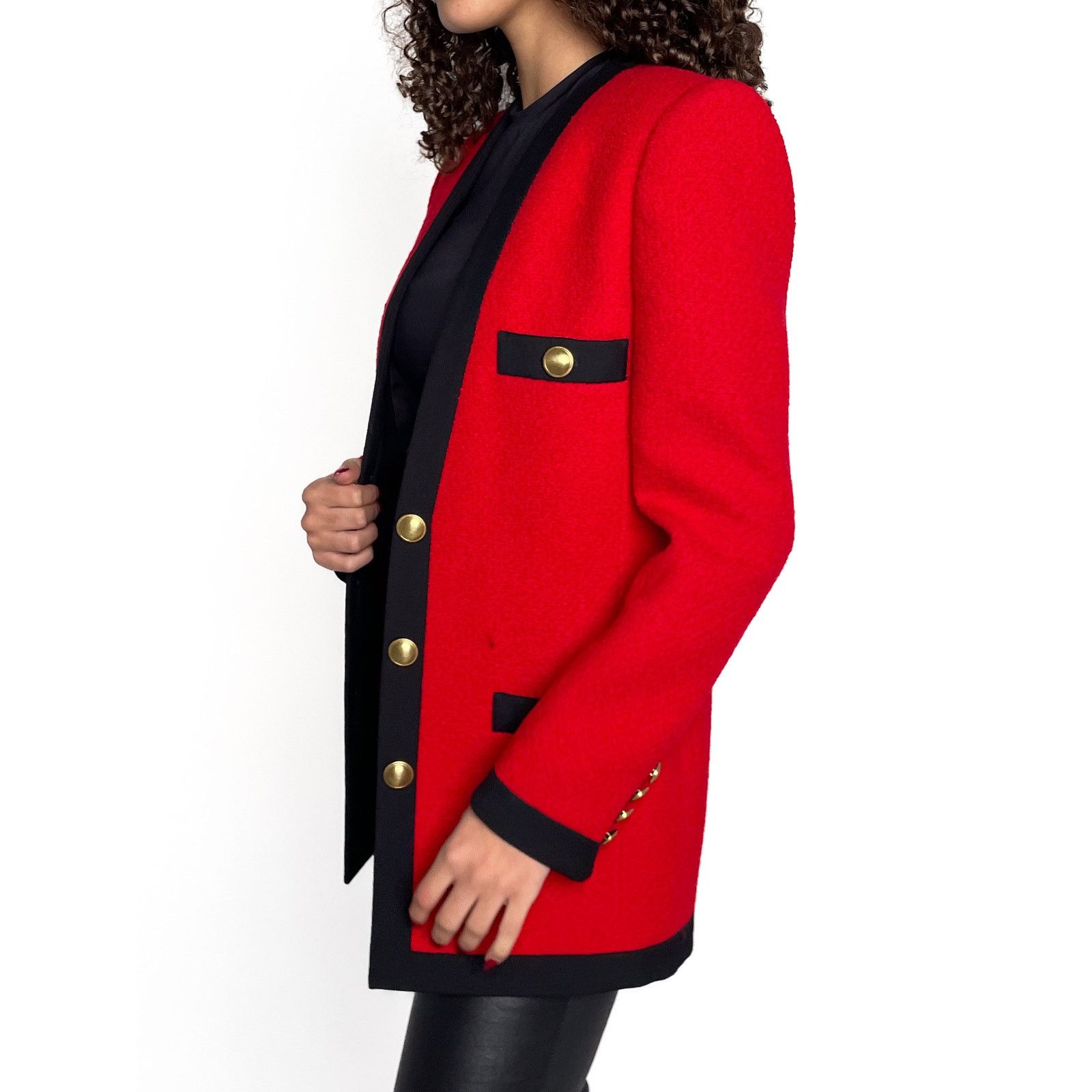 Yves Saint Laurent Red Blazer Size S / US 4 / IT 40 - 4 Thumbnail