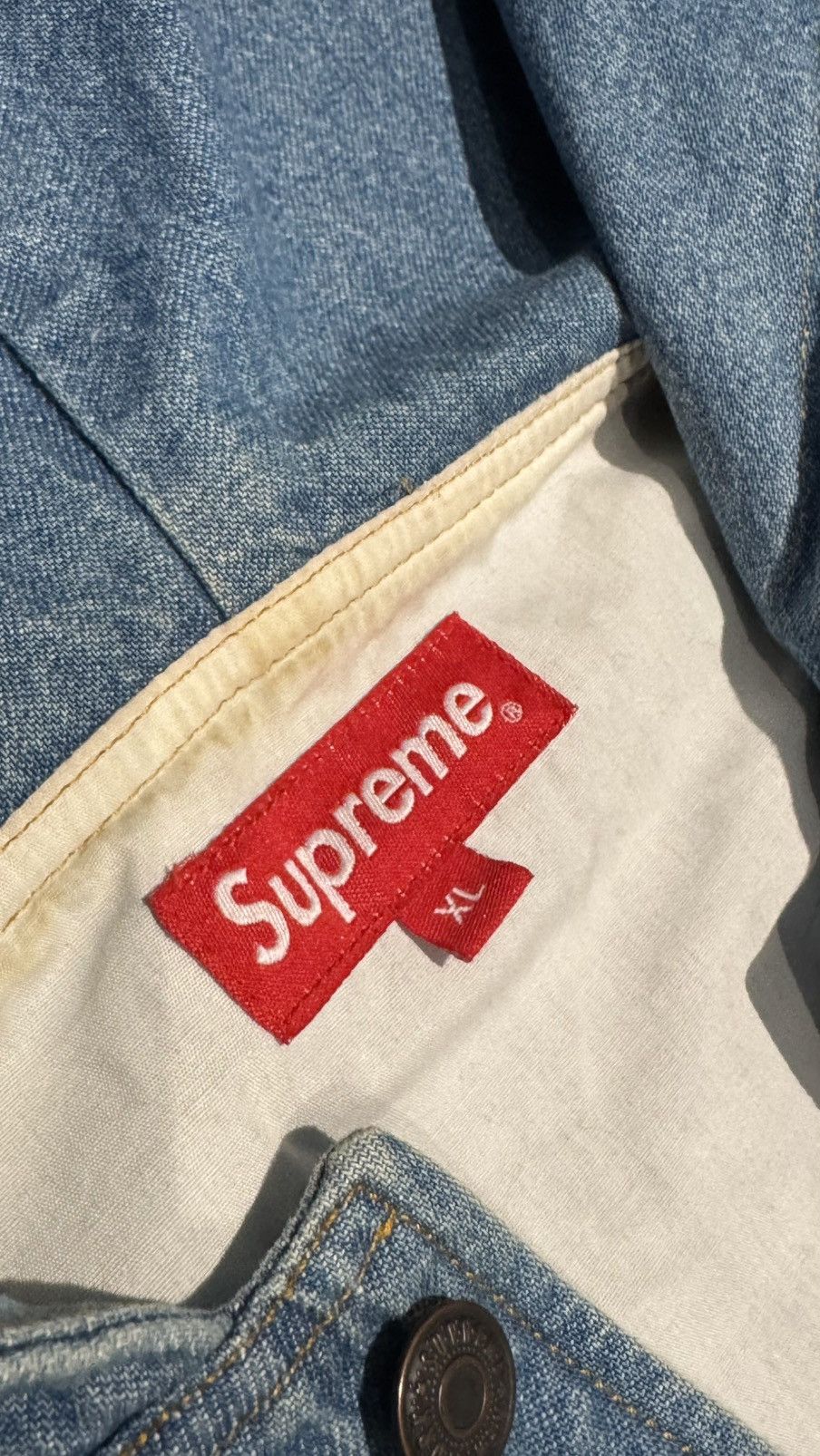 Supreme Supreme Denim Parka Jacket Coat ss14 classic logo rare Size US XL / EU 56 / 4 - 7 Thumbnail