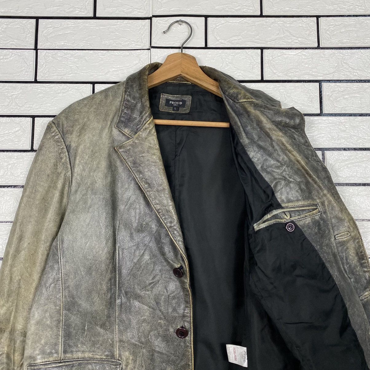Japanese Brand 📌Vintage Genuine Leather Jacket Proud Label Issey Miyake Size US L / EU 52-54 / 3 - 13 Thumbnail
