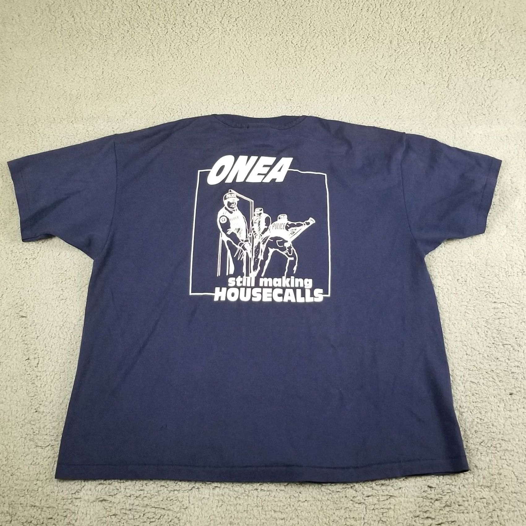 Vintage ONEA Shirt Men XL Police Entry Team House Calls OR DRUG Enforcement USA Vintage Shirt XL Blue 90s USA Grunge Mens Size US XL / EU 56 / 4 - 4 Thumbnail
