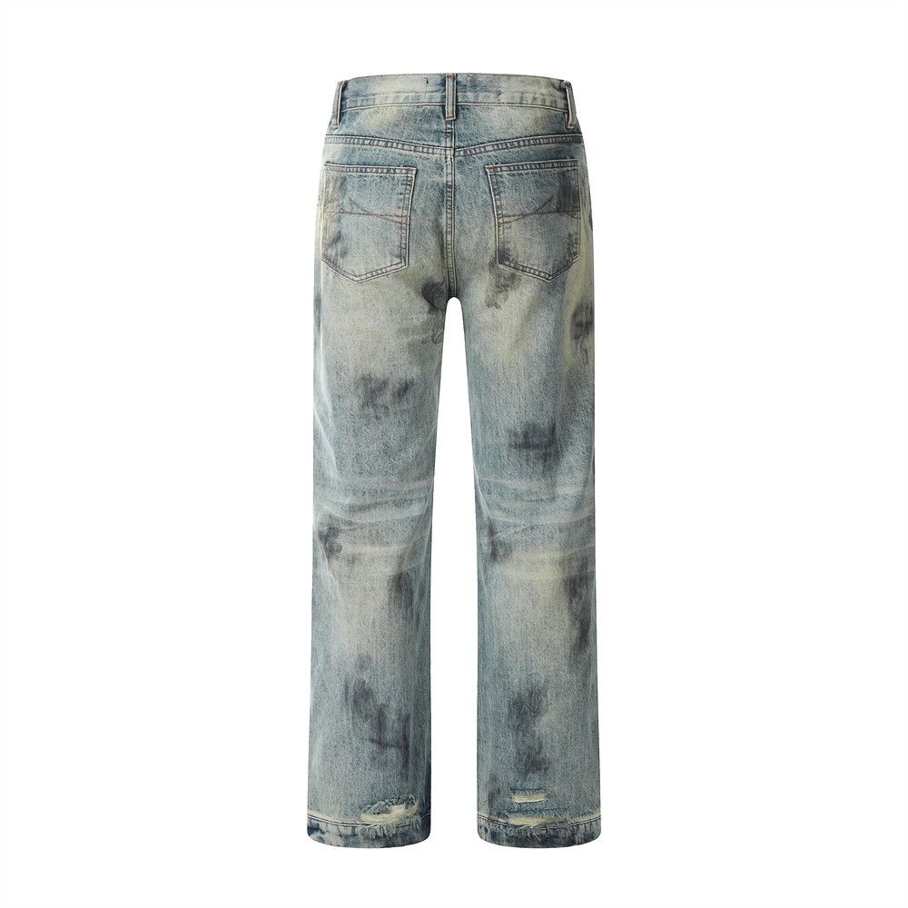 Jean × Vintage Washed Leisure High Street Dirty Y2K Jeans Size US 28 / EU 44 - 6 Thumbnail