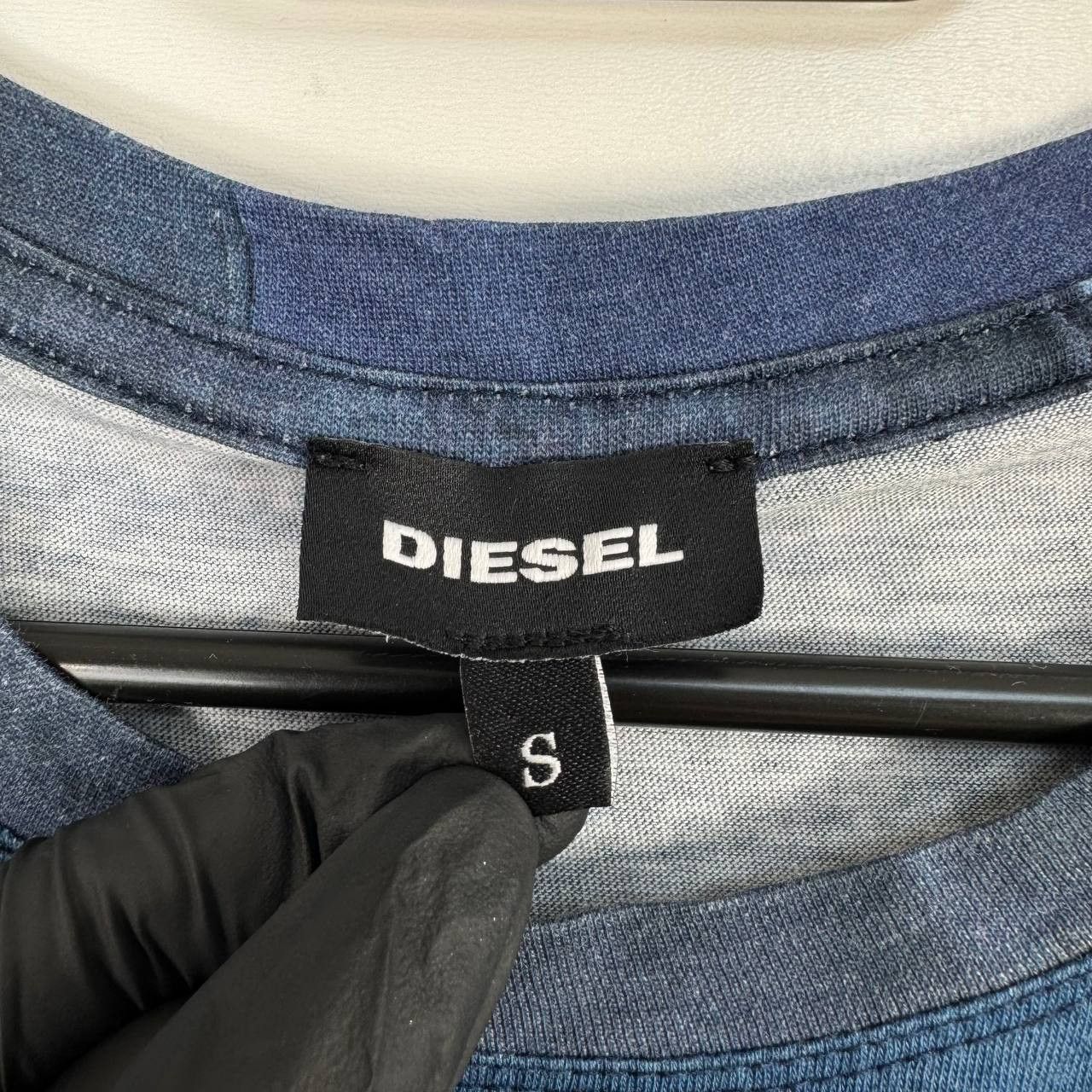 Diesel Diesel Patchwork Style T-Shirt Blue Denim Look Graphic Sz S Size US S / EU 44-46 / 1 - 3 Thumbnail