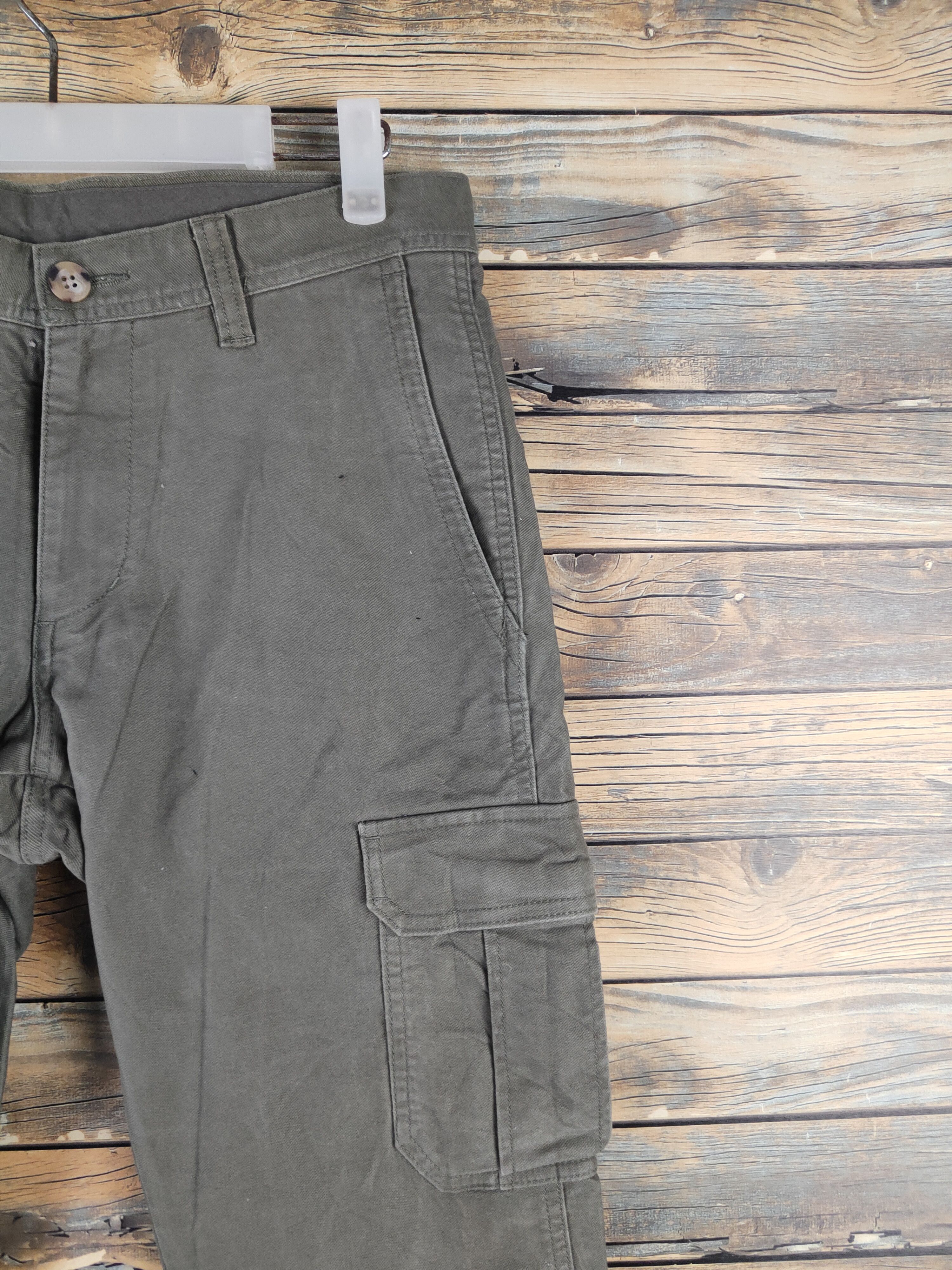 Vintage DL Petit Bonheur Inattendu Army Green Cargo Pants #2439 Size US 31 - 5 Thumbnail