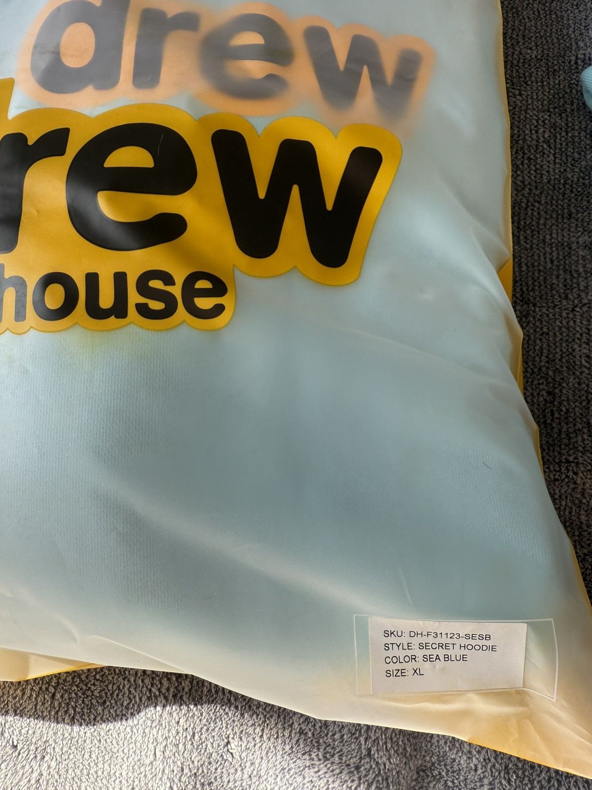 Drew House SECRET HOODIE SEA BLUE Size US XL / EU 56 / 4 - 4 Thumbnail