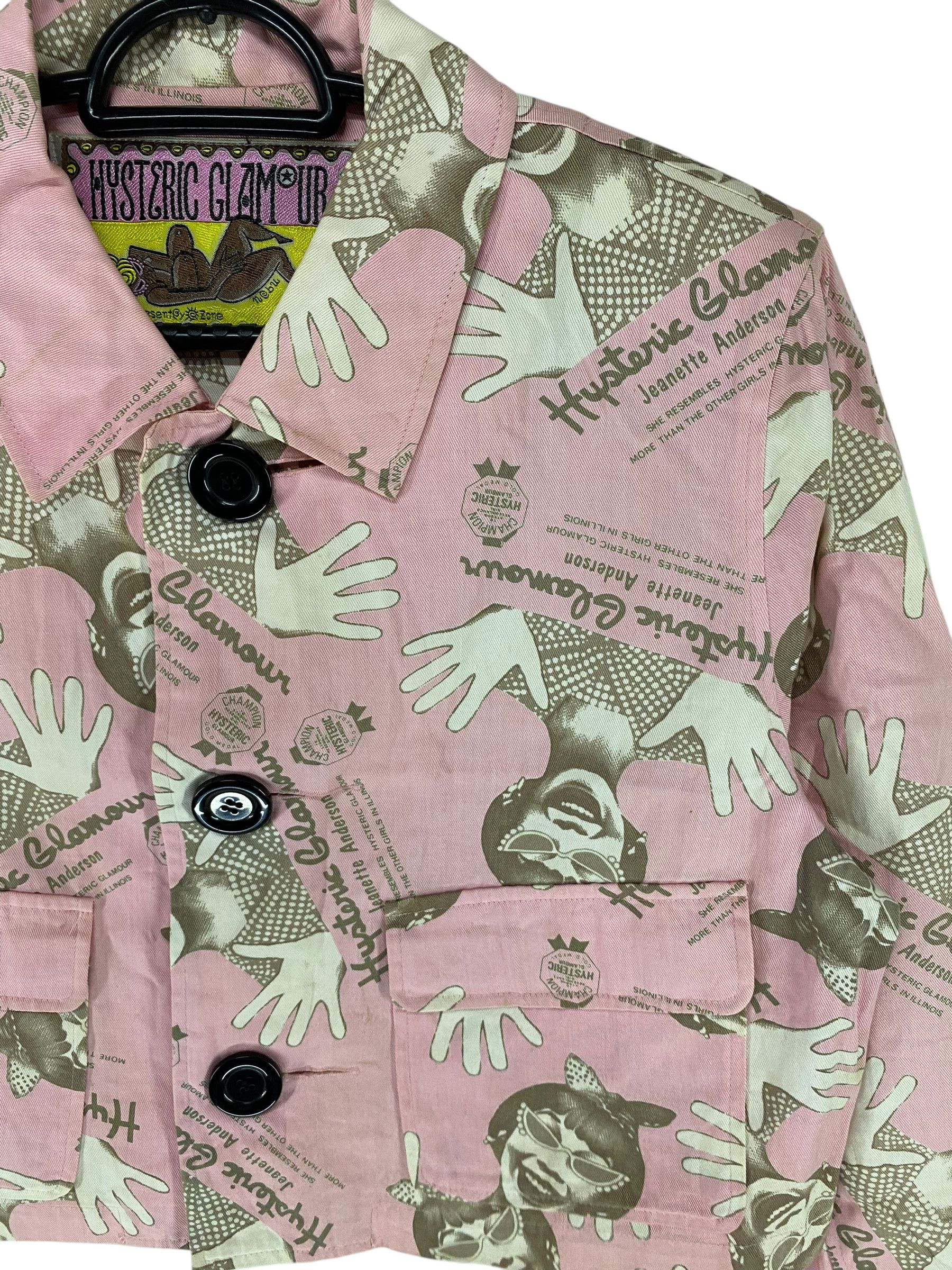 Designer × Hysteric Glamour 1980s Hysteric glamour Nobu allover print cropped jacket Size M / US 6-8 / IT 42-44 - 4 Thumbnail