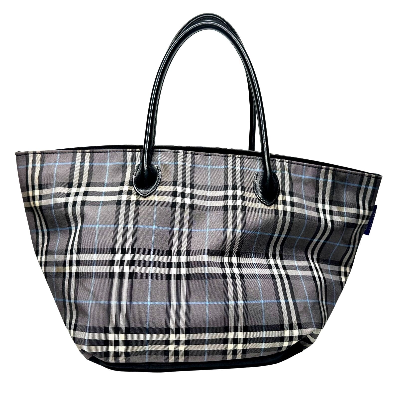 Burberry Autre Marque Burberrys London Gray Nova Check Blue Label Bag Size ONE SIZE - 3 Thumbnail