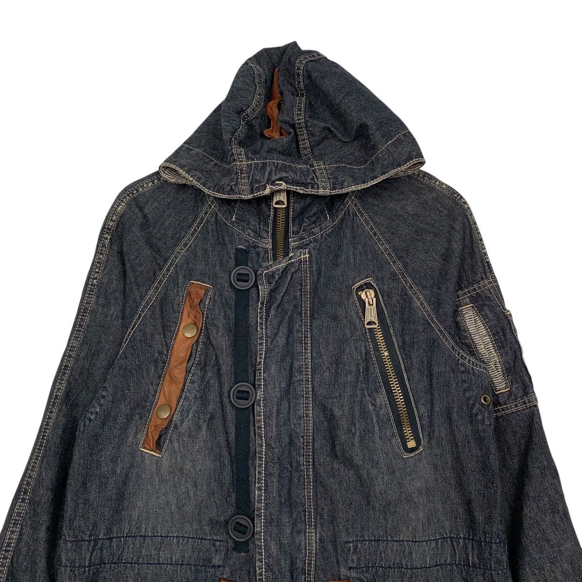 Japanese Brand Japanese Brand Cube Sugar Hooded Denim Parka Size US M / EU 48-50 / 2 - 2 Thumbnail