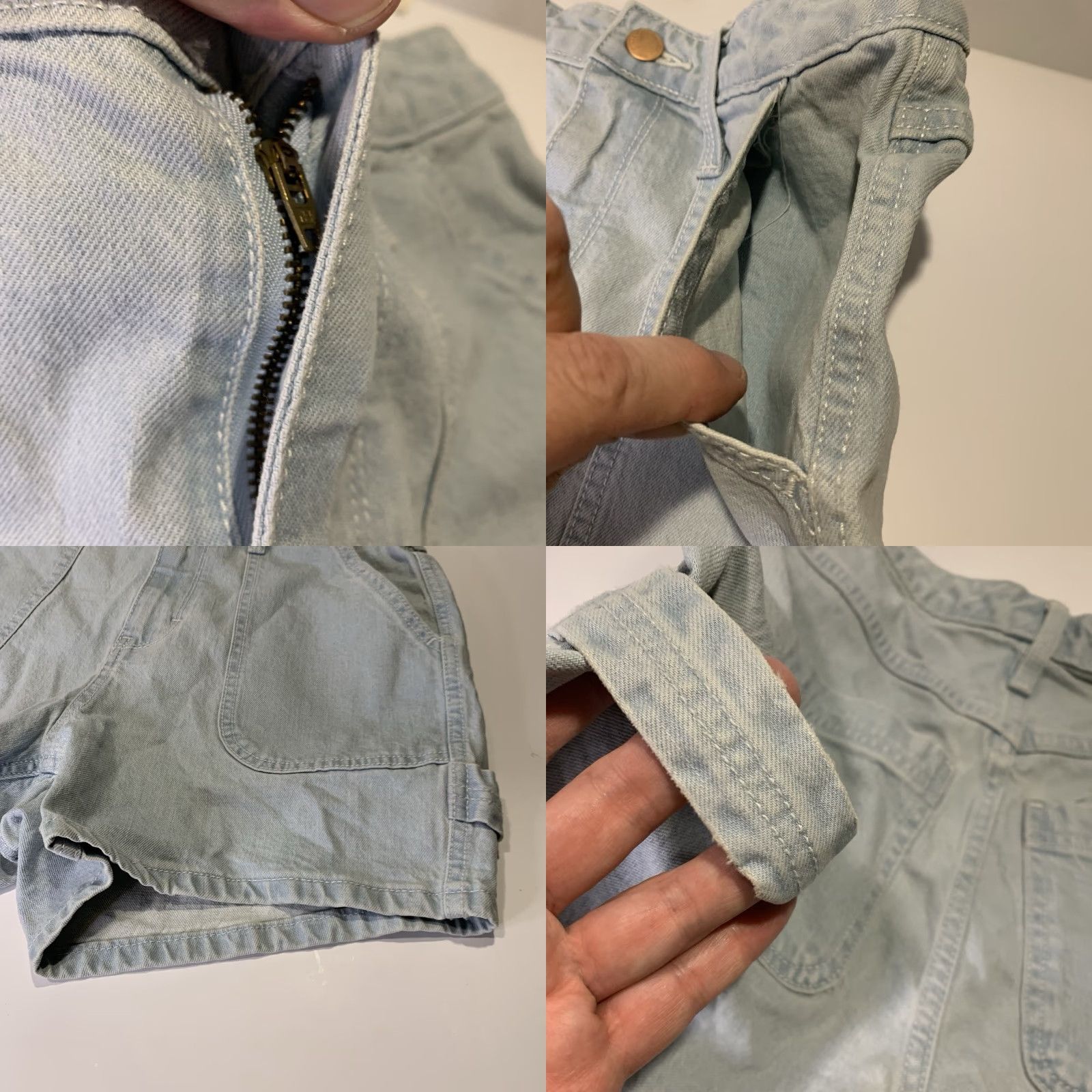 Vintage Vintage Women's Jean Shorts 2/26 High Rise Midi 90s Retro Casual Denim 29x3.5 Stretch Blue Women's Size 26" / US 2 / IT 38 - 8 Thumbnail