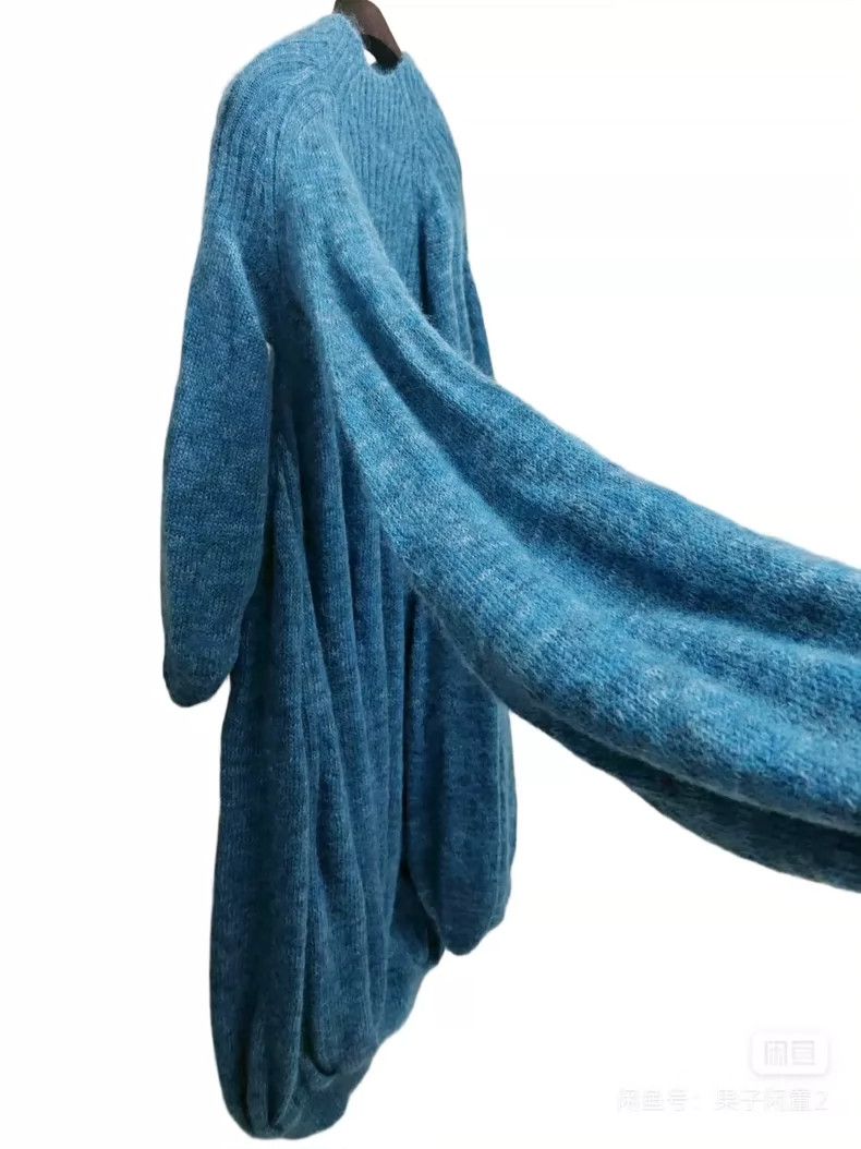 Loewe LOEWE Peacock blue horsehair dress Size S / US 4 / IT 40 - 7 Thumbnail