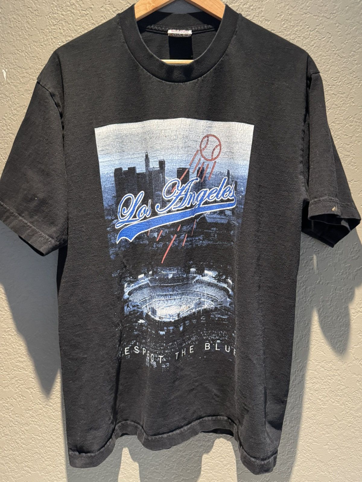 MLB LA Dodgers Dodgers Stadium Tee Large Black Paint Marks Size US L / EU 52-54 / 3 - 5 Thumbnail
