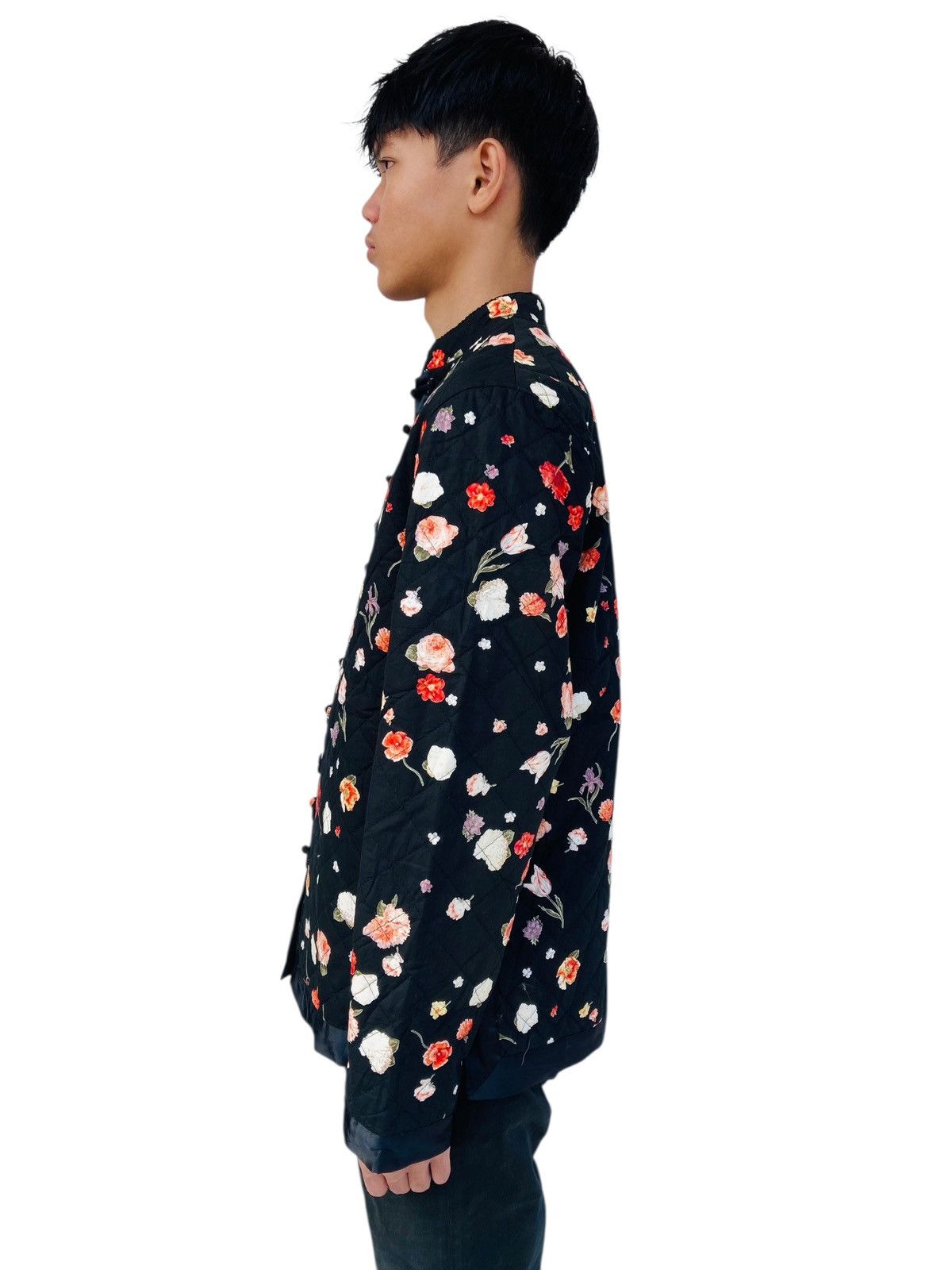 Kaneko Isao 1980s Isao Kaneko - Fantasy Floral Cheongsam Jacket Size L / US 10 / IT 46 - 2 Thumbnail