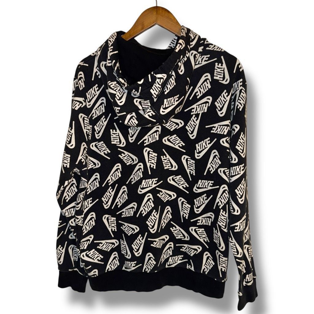Nike Nike Black Bones Embroidered Cotton All-Over Print Pullover Hoodie Sz M Size US M / EU 48-50 / 2 - 6 Thumbnail