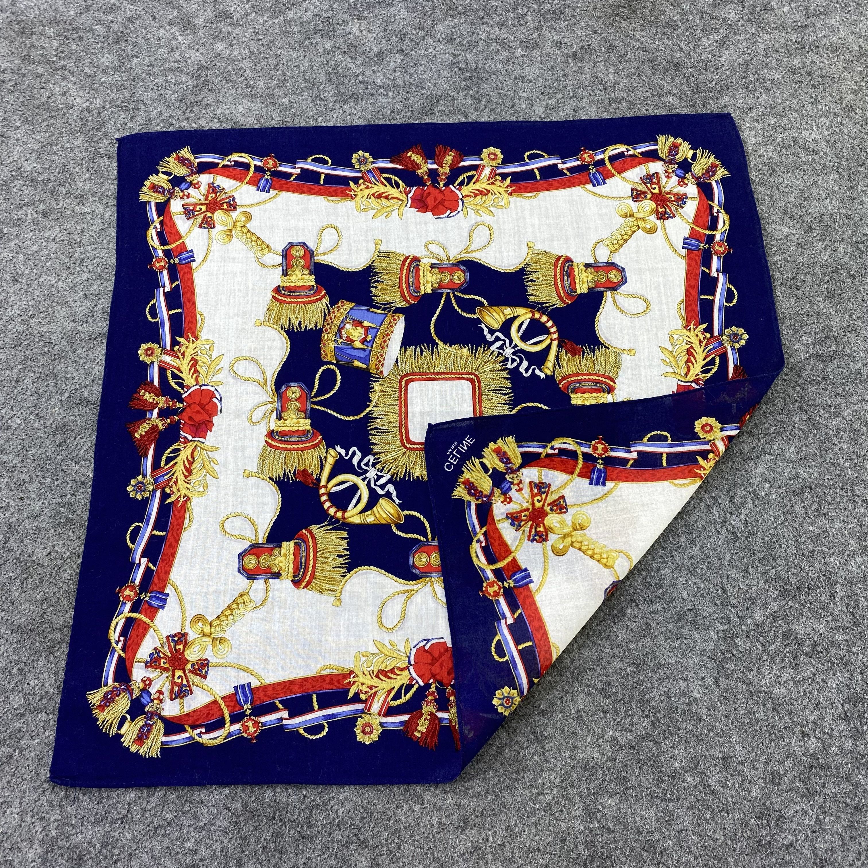 Celine × Vintage Celine Handkerchief / Bandana / Neckerchief-B1293 Size ONE SIZE - 6 Thumbnail