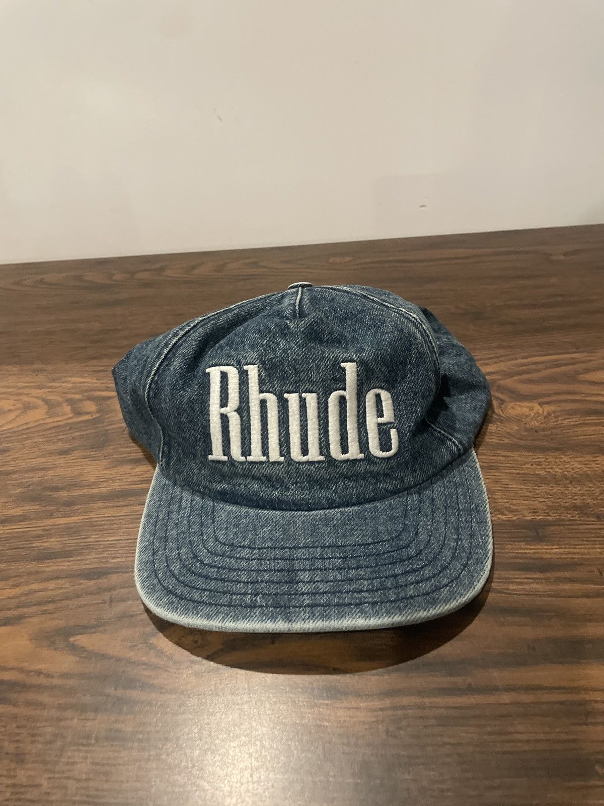 Rhude Indigo Washed Denim SnapBack