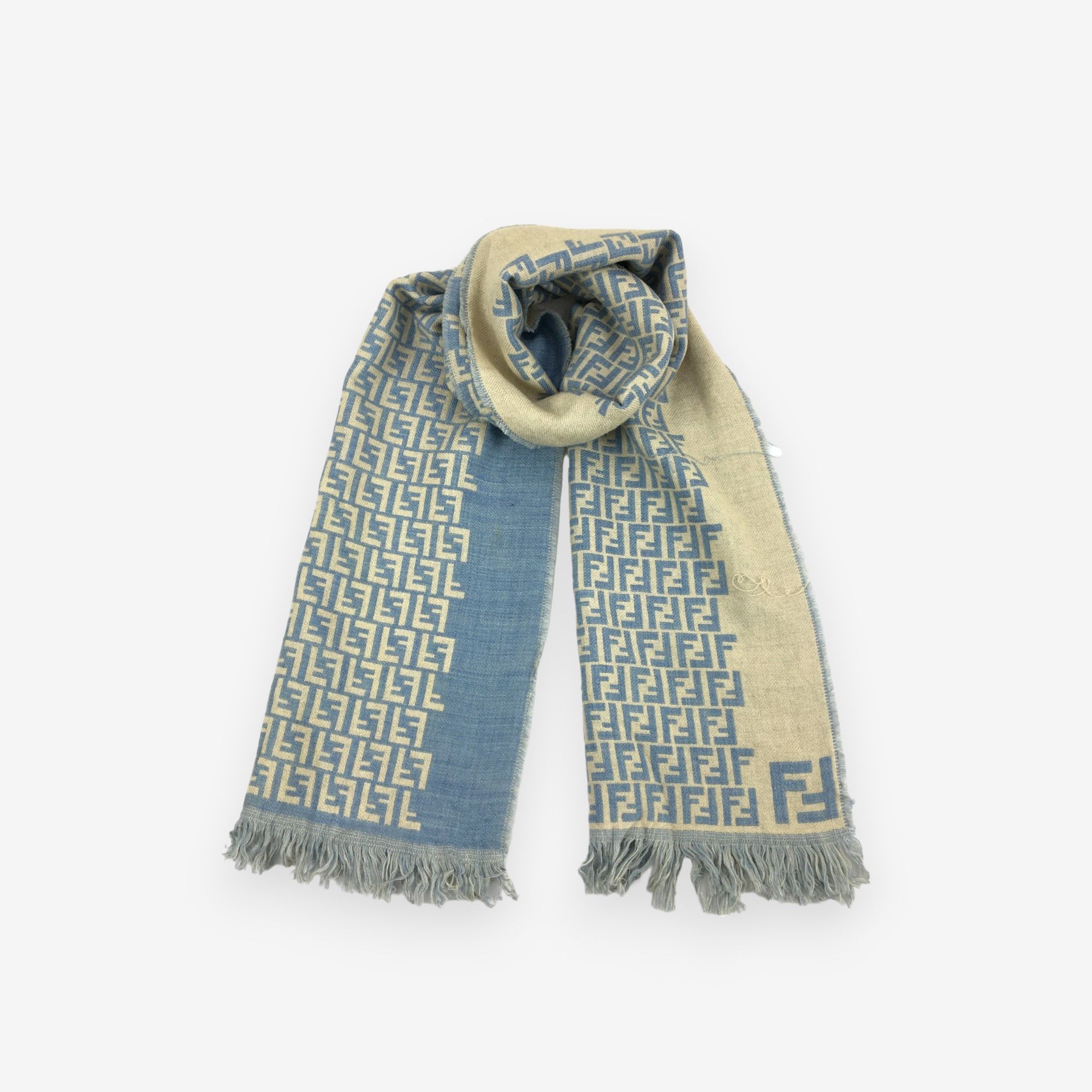 Vintage Fendi Scarf Muffler Wool Cashmere Scarves