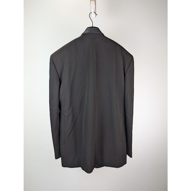 Balenciaga o1rshd1 Oversized Tuxedo Jacket in Black Wool Barathea Size US XXS / EU 40 - 11 Thumbnail