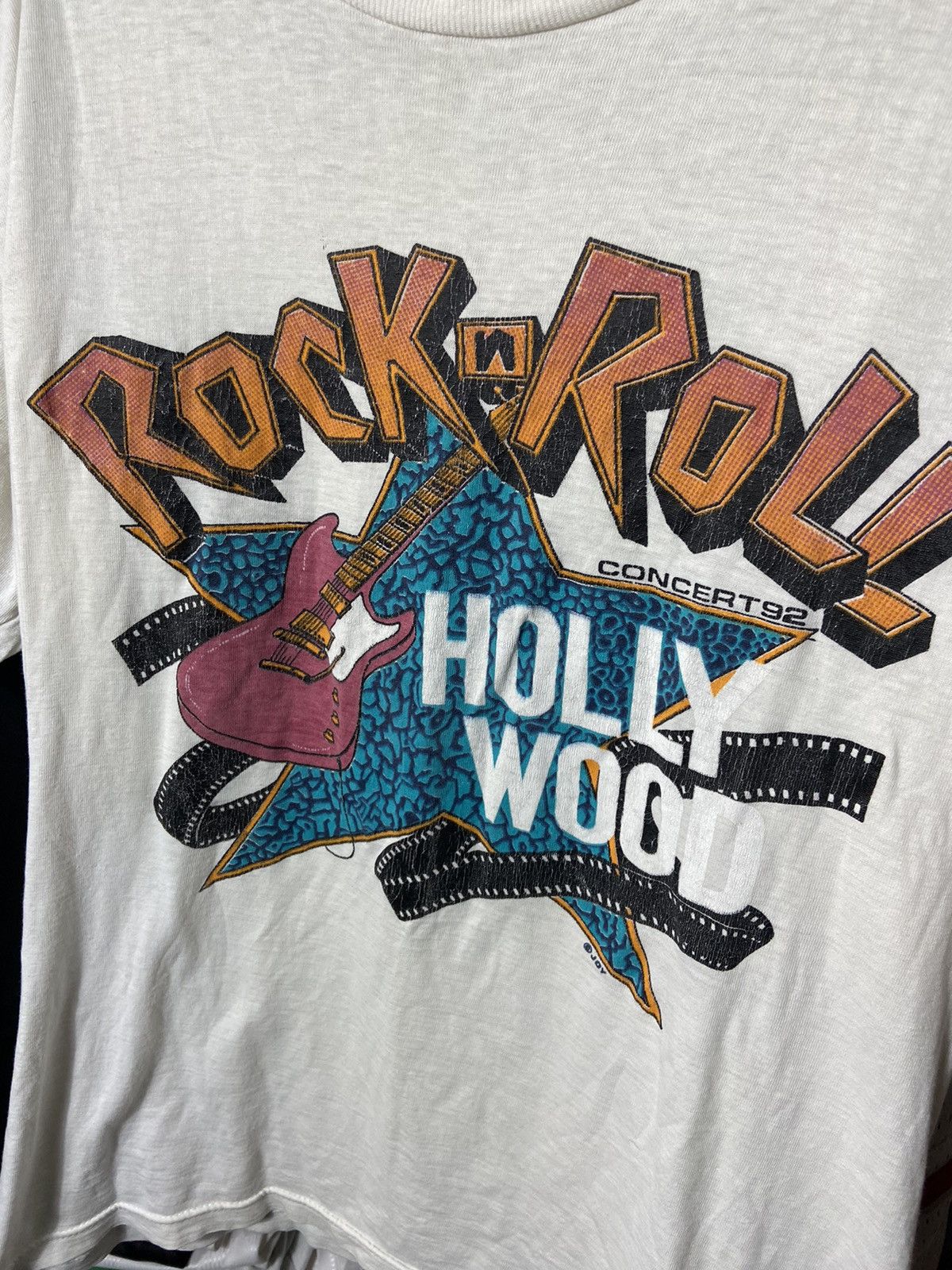 Band Tees × Vintage ROCK-N-ROLL HOLLYWOOD 1992 VINTAGE FADED BAND T-SHIRT Size US L / EU 52-54 / 3 - 2 Thumbnail