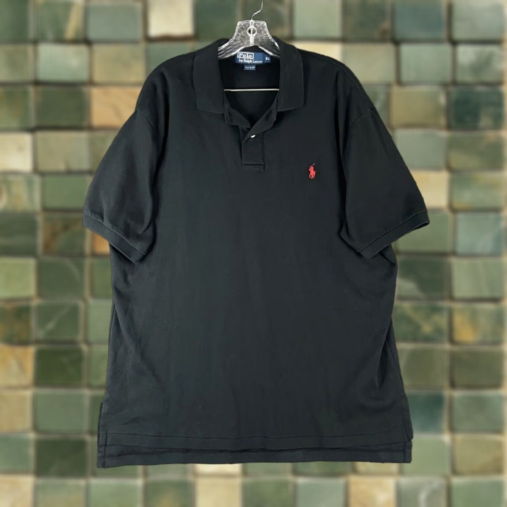 Polo Ralph Lauren VINTAGE Polo Ralph Lauren Polo Shirt Black Short Sleeve Men's XL Size US XL / EU 56 / 4 - 1 Thumbnail
