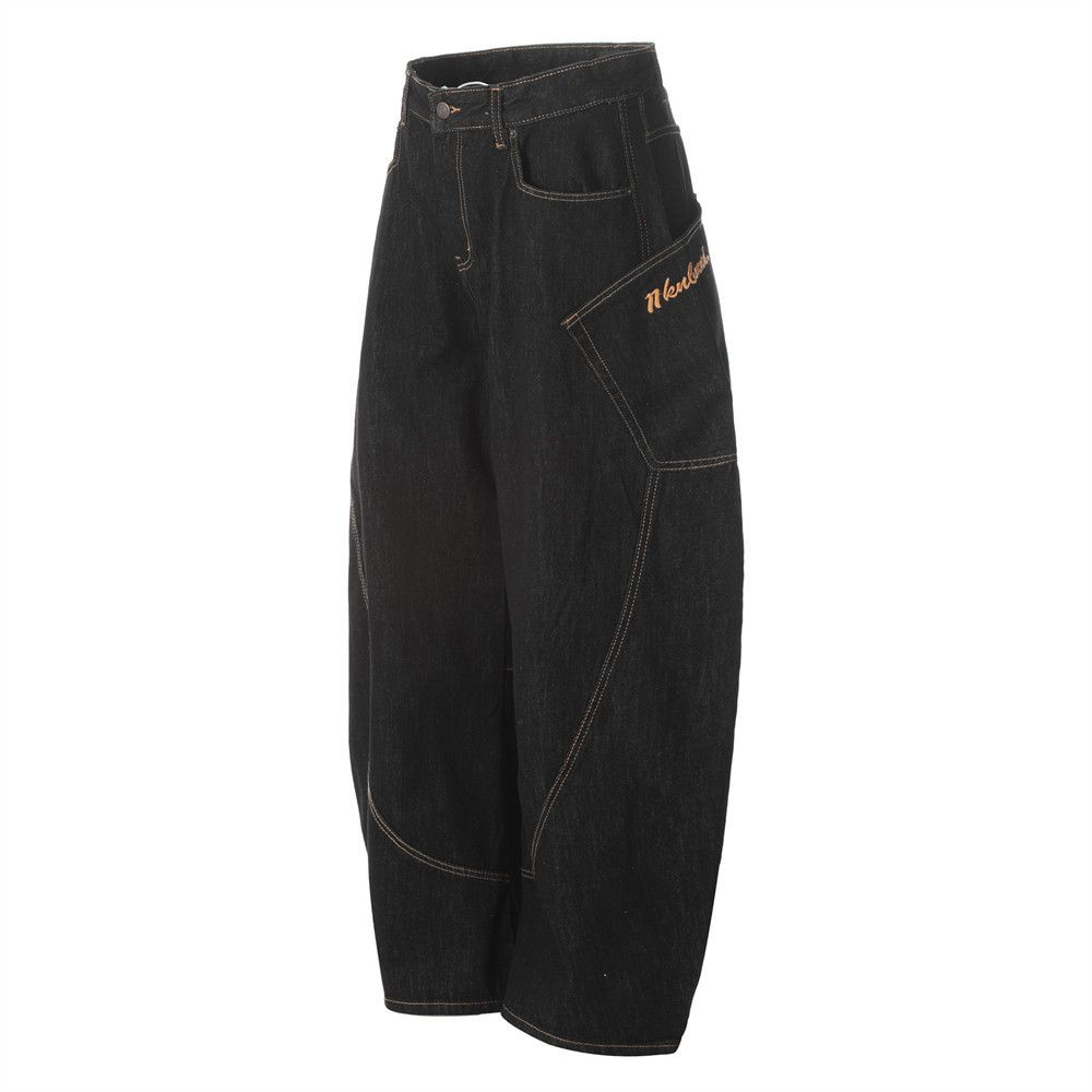 Japanese Brand × Jean Men's cargo patchwork wide-leg scimitar jeans Size US 34 / EU 50 - 2 Thumbnail