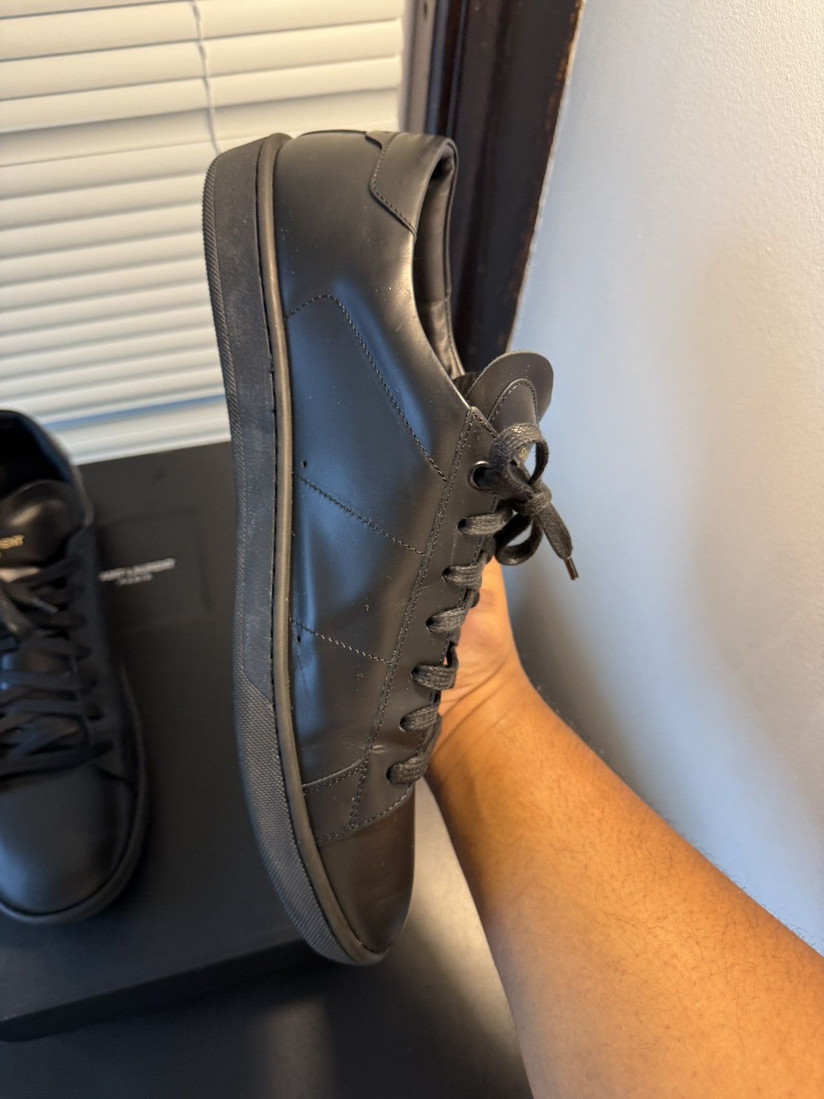 Saint Laurent Paris Saint Laurent Paris Court Classic Sneakers Size 45.5 / 12.5 Size US 12.5 / EU 45-46 - 8 Thumbnail