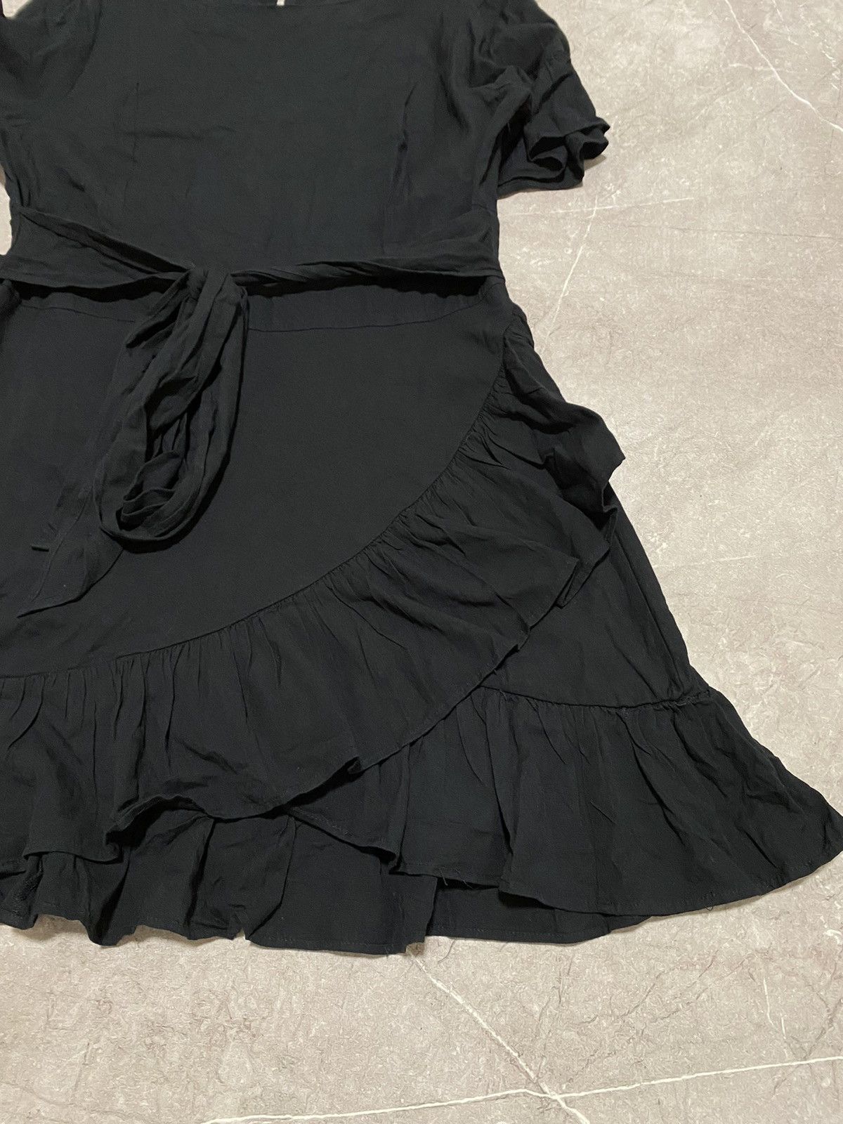Sonia Rykiel Vintage Sonia by Sonia Rykiel Ruffled Shift Dress Black Size XS / US 0-2 / IT 36-38 - 7 Thumbnail