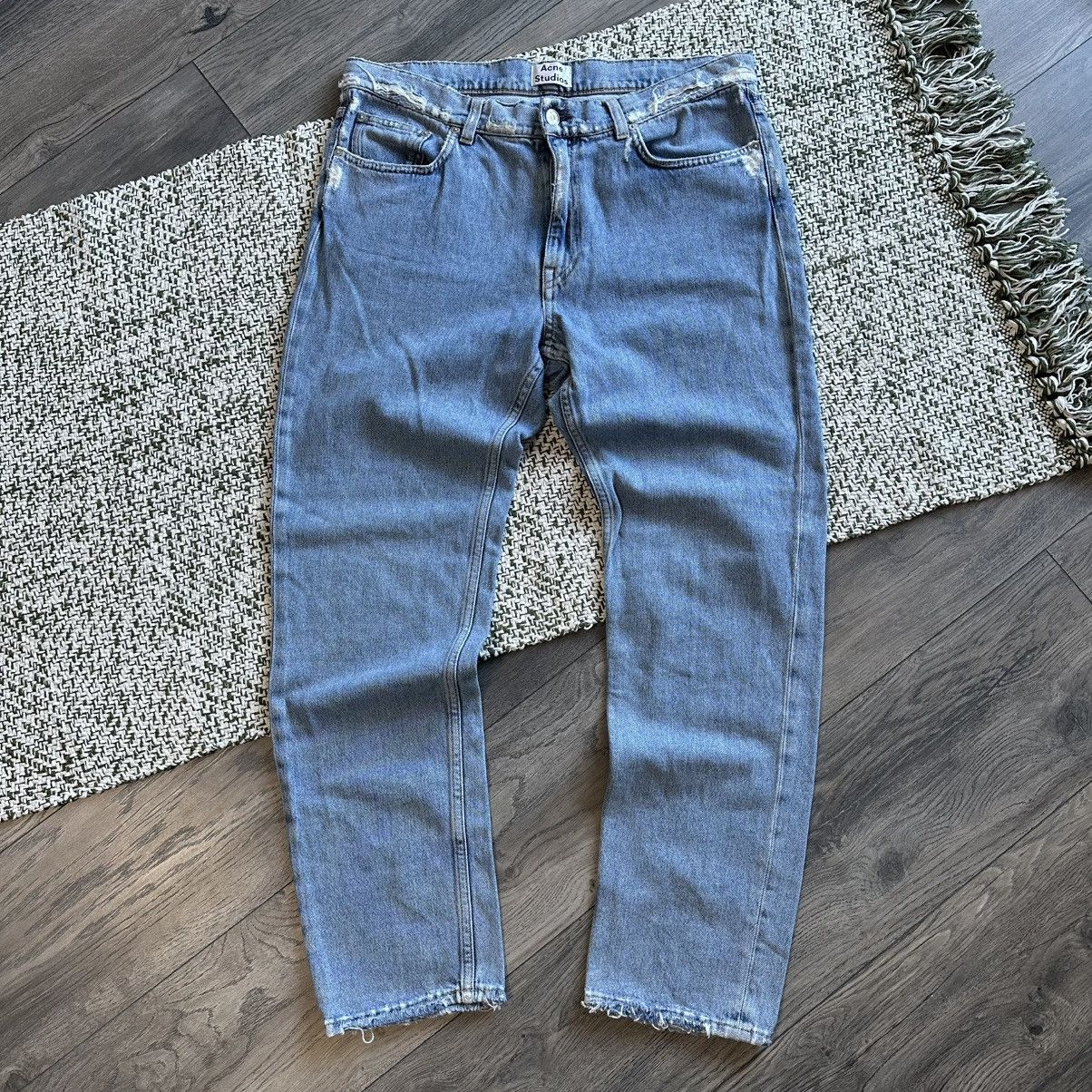 Acne Studios Acne Studios Boy Indigo Fray Light Wash Distressed Jeans Size 32" / US 10 / IT 46 - 3 Thumbnail