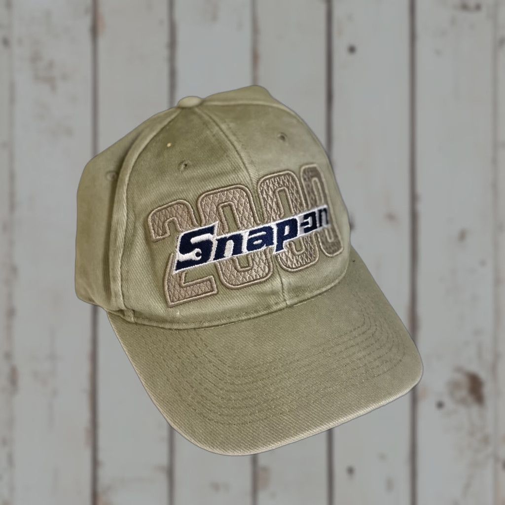 Vintage Snap-on 2000 Strapback Choko Racing Tan Baseball Cap Hat | Men Adjustable Cotton Brown Cap Size ONE SIZE - 1 Thumbnail