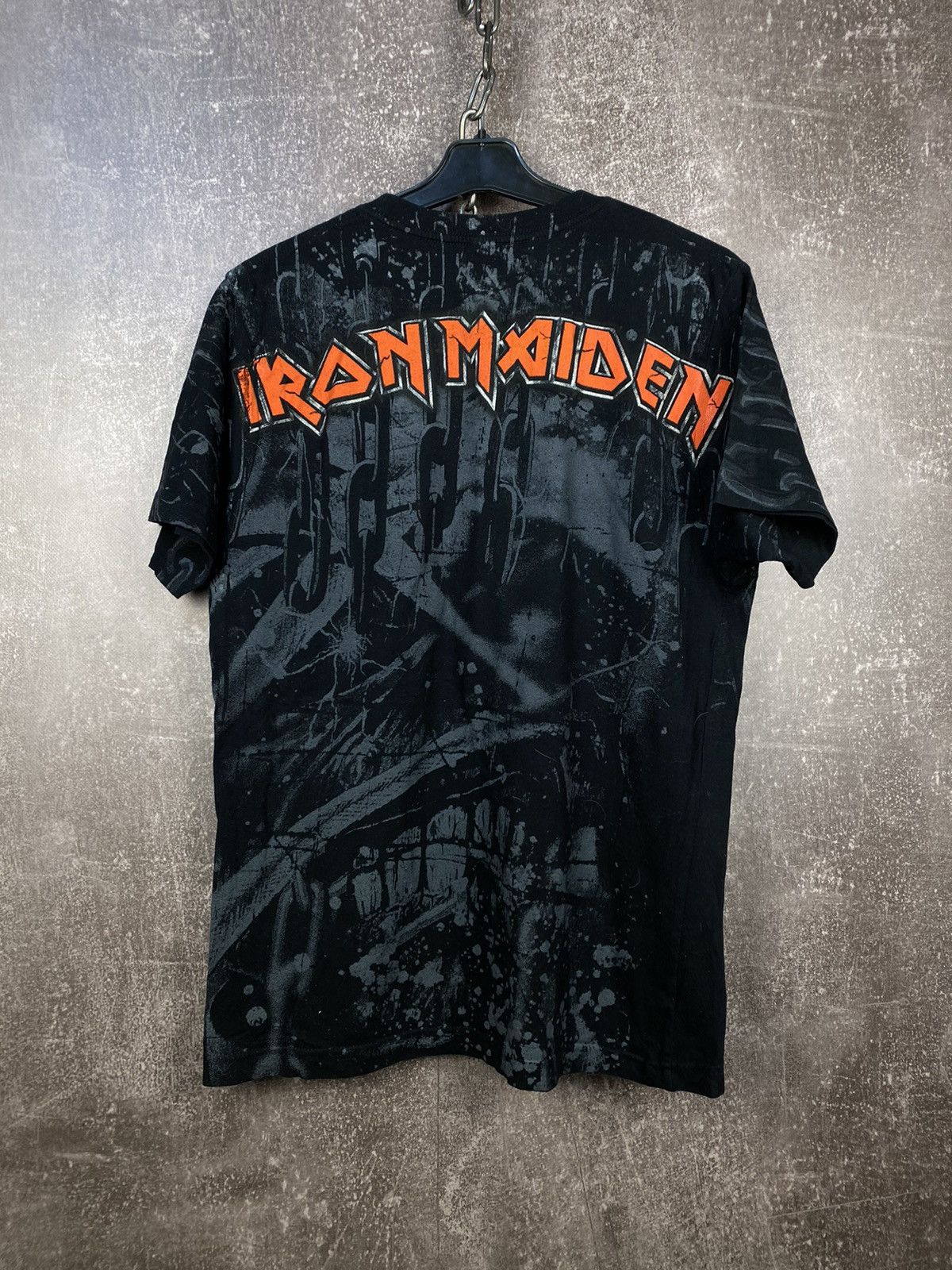 Band Tees × Iron Maiden × Vintage Vintage Y2K Iron Maiden 2008 World Tour All Over Skull Print Size US M / EU 48-50 / 2 - 2 Thumbnail