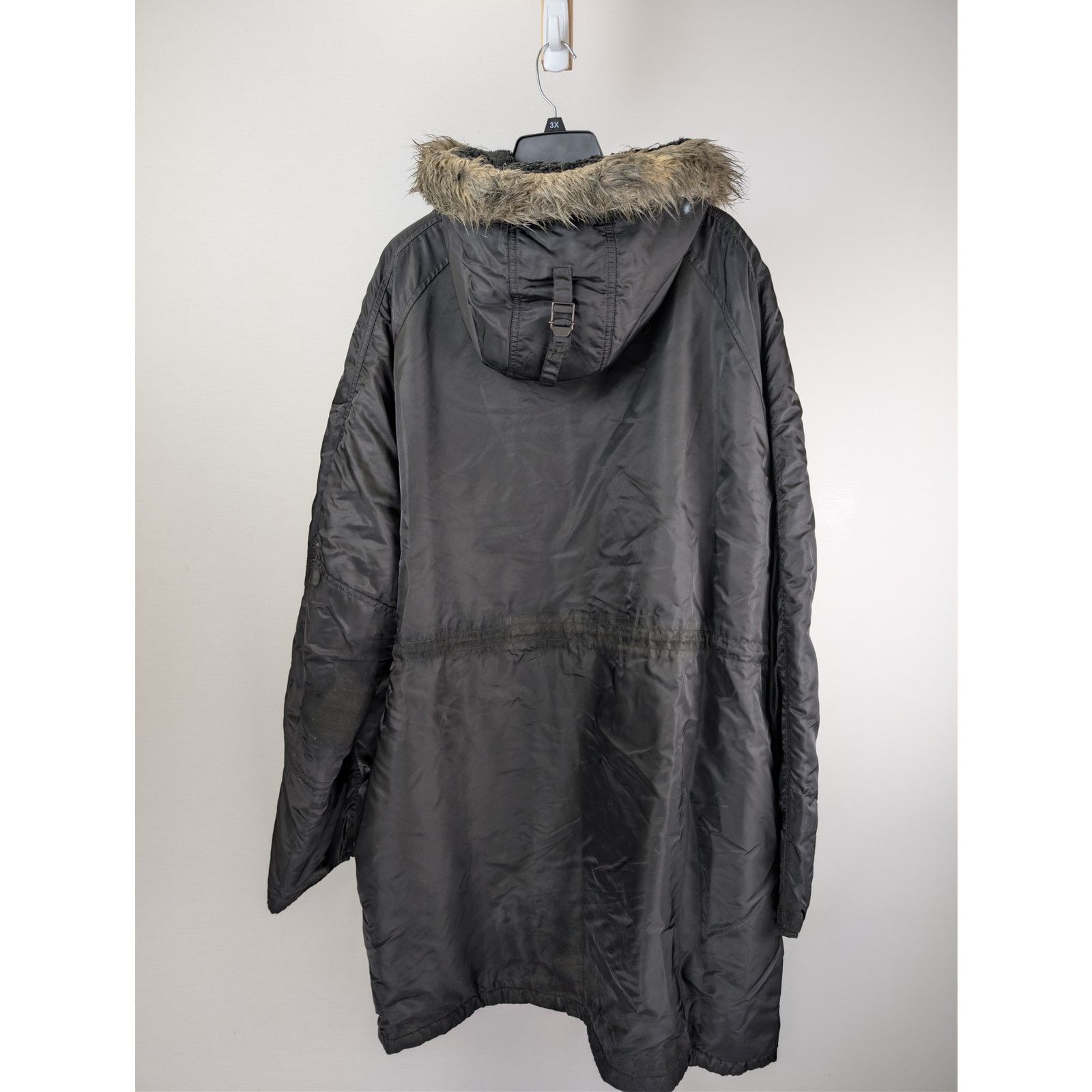 Balenciaga o1rshd1 Nylon Satin Parka Long Coat in Black Size US M / EU 48-50 / 2 - 13 Thumbnail